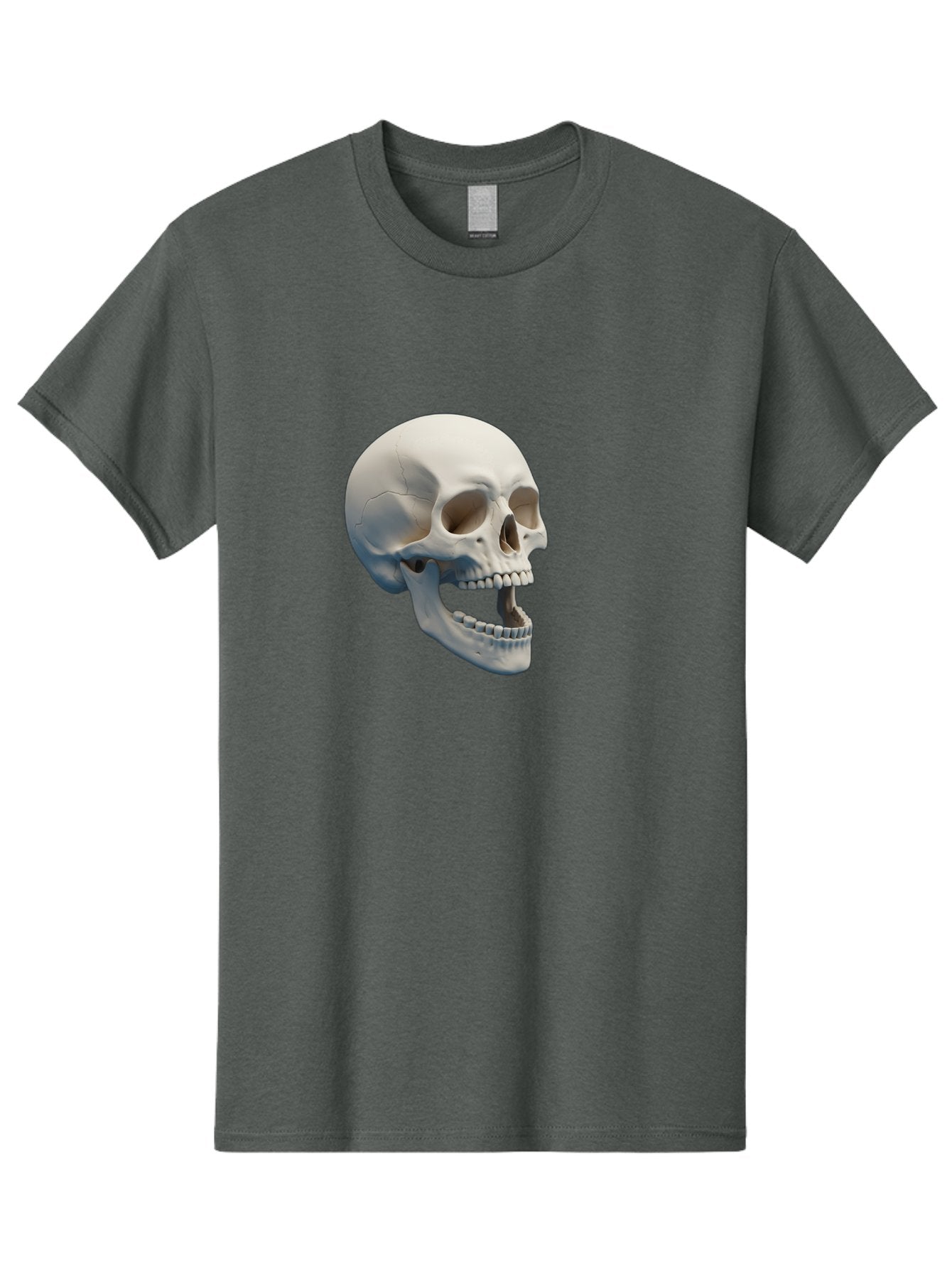 Human-Skull-1 Men'S Graphic Tee, 100% Cotton, Comfortable Casual Summer Wear, Machine Washable, Human Skull, Skeletal Head, Anatomy, Bones, Teeth, Jawbone, Scientific Illustration, Medical Art, 3D Rendering, Detailed Model Bad204 15