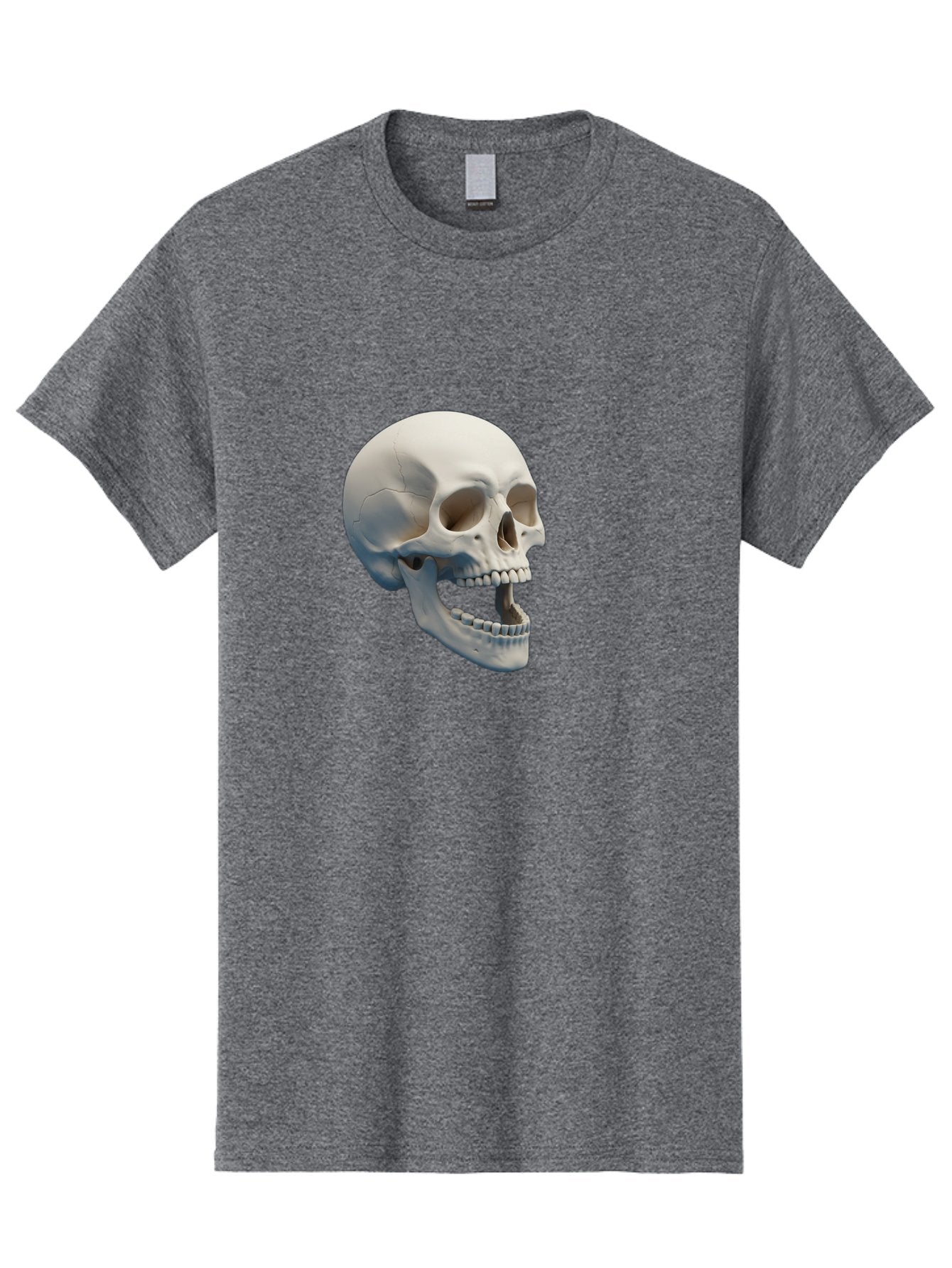 Human-Skull-1 Men'S Graphic Tee, 100% Cotton, Comfortable Casual Summer Wear, Machine Washable, Human Skull, Skeletal Head, Anatomy, Bones, Teeth, Jawbone, Scientific Illustration, Medical Art, 3D Rendering, Detailed Model Bad204 8