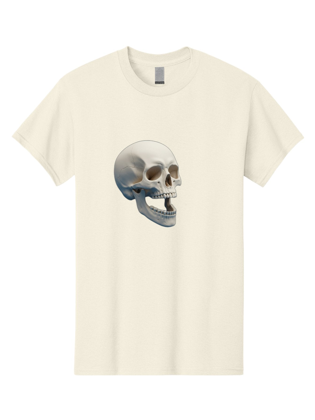 Human-Skull-1 Men'S Graphic Tee, 100% Cotton, Comfortable Casual Summer Wear, Machine Washable, Human Skull, Skeletal Head, Anatomy, Bones, Teeth, Jawbone, Scientific Illustration, Medical Art, 3D Rendering, Detailed Model Bad204 12