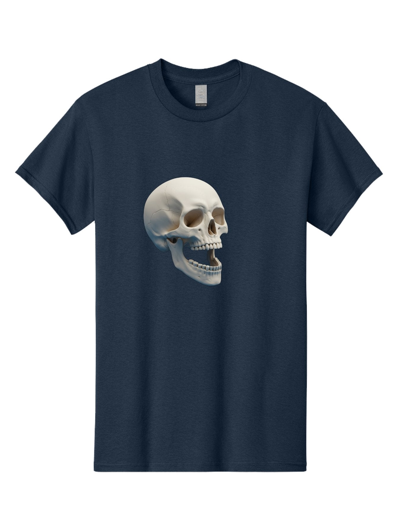 Human-Skull-1 Men'S Graphic Tee, 100% Cotton, Comfortable Casual Summer Wear, Machine Washable, Human Skull, Skeletal Head, Anatomy, Bones, Teeth, Jawbone, Scientific Illustration, Medical Art, 3D Rendering, Detailed Model Bad204 9
