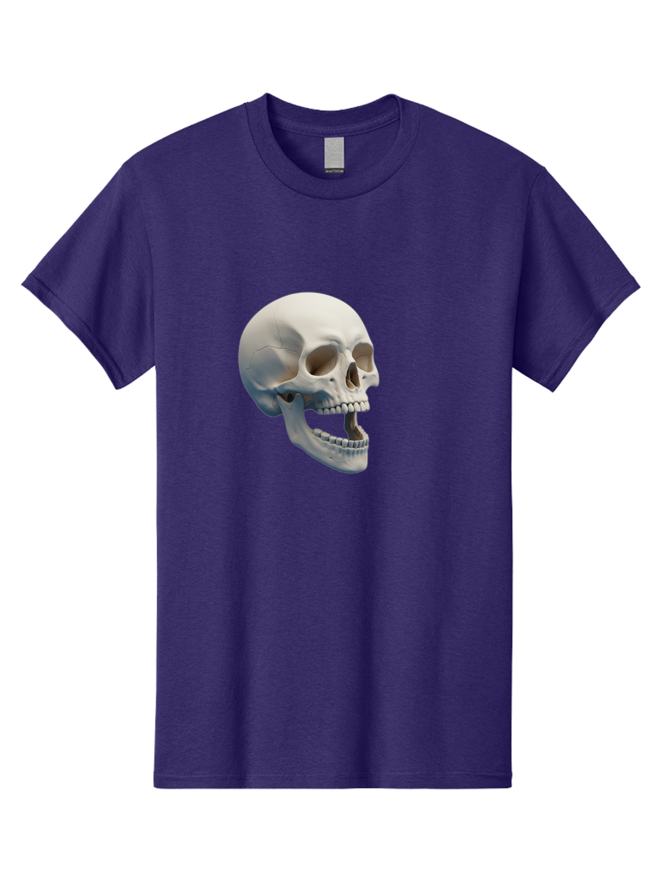 Human-Skull-1 Men'S Graphic Tee, 100% Cotton, Comfortable Casual Summer Wear, Machine Washable, Human Skull, Skeletal Head, Anatomy, Bones, Teeth, Jawbone, Scientific Illustration, Medical Art, 3D Rendering, Detailed Model Bad204 10