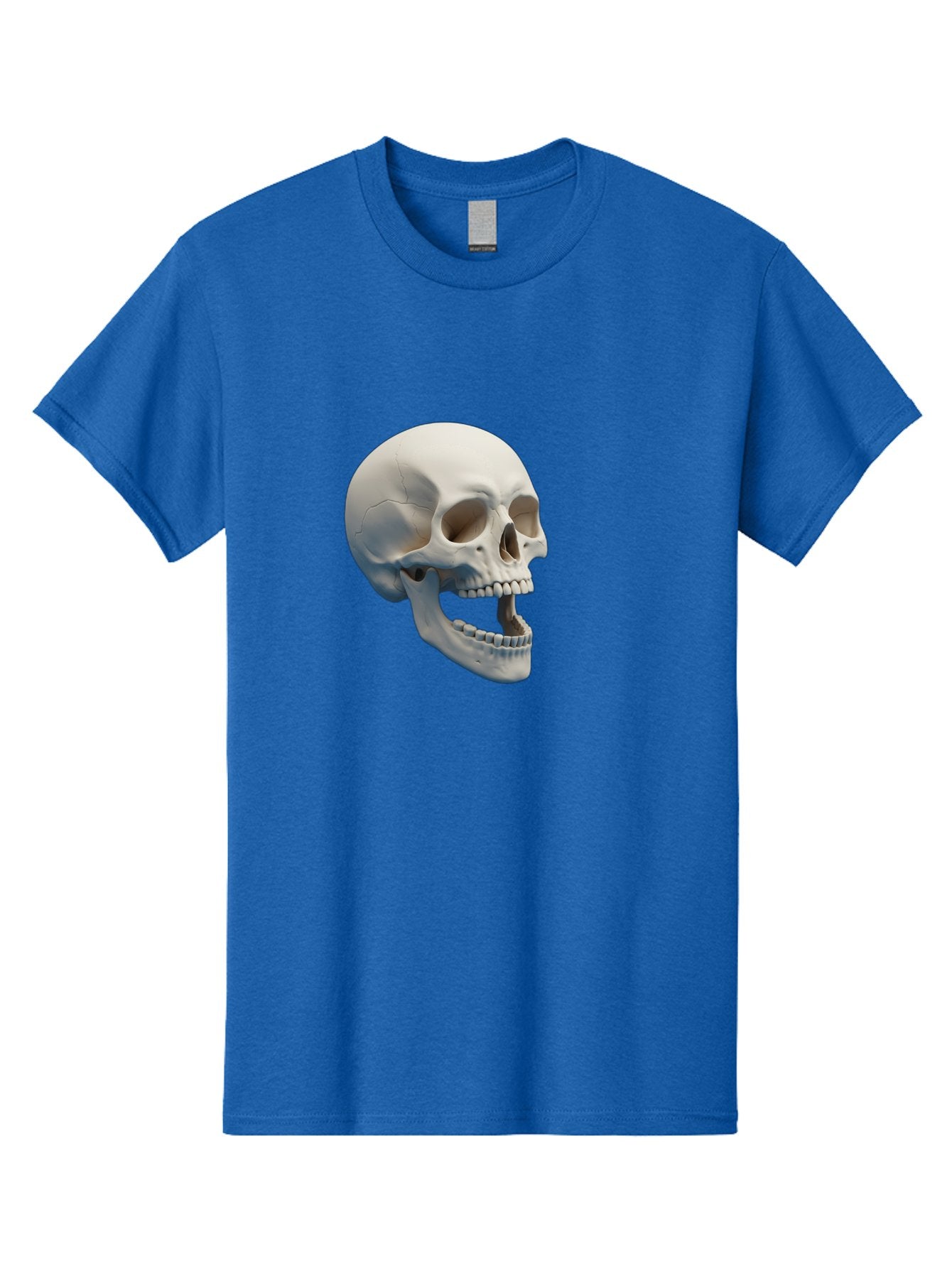 Human-Skull-1 Men'S Graphic Tee, 100% Cotton, Comfortable Casual Summer Wear, Machine Washable, Human Skull, Skeletal Head, Anatomy, Bones, Teeth, Jawbone, Scientific Illustration, Medical Art, 3D Rendering, Detailed Model Bad204 7