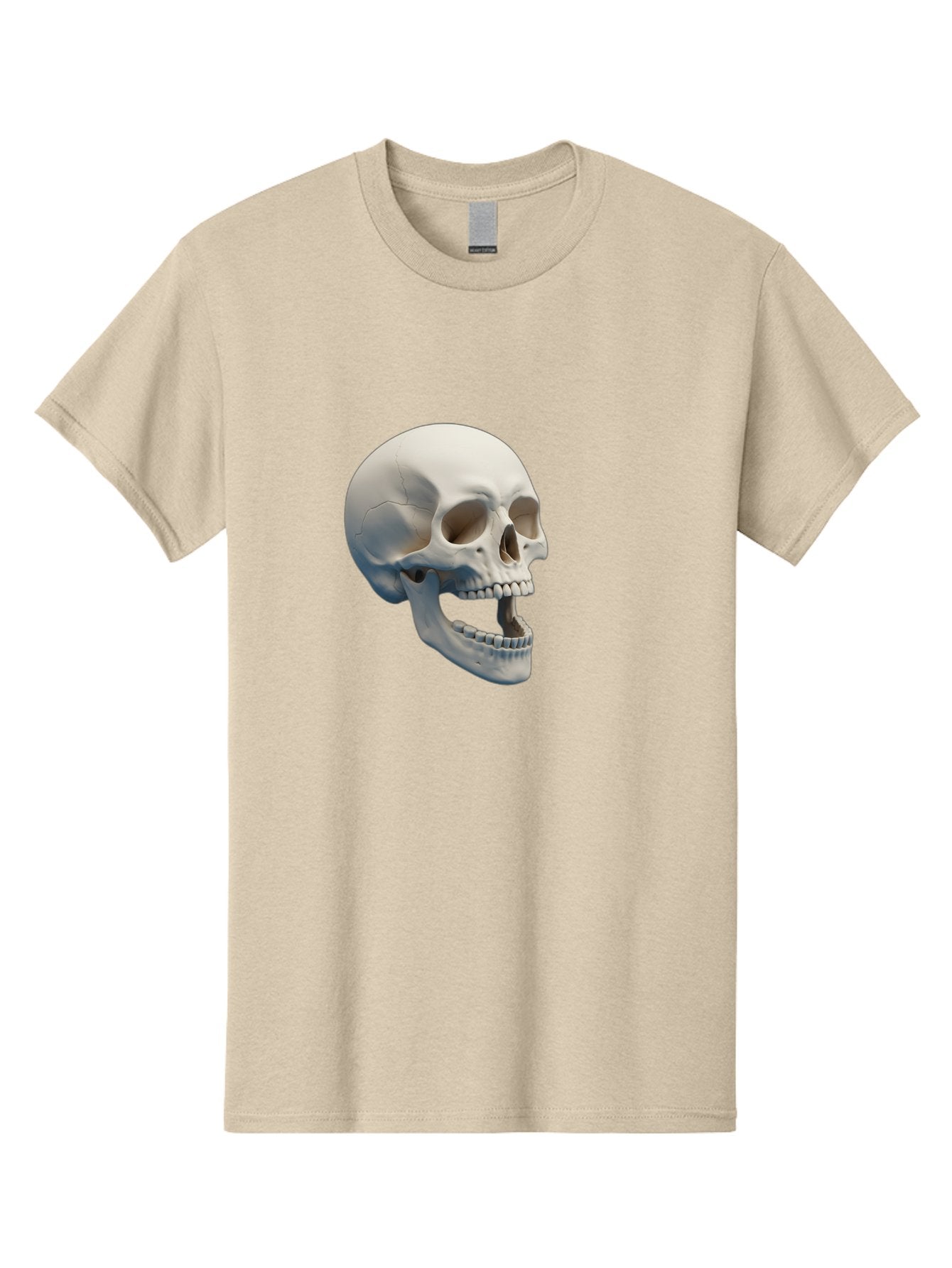 Human-Skull-1 Men'S Graphic Tee, 100% Cotton, Comfortable Casual Summer Wear, Machine Washable, Human Skull, Skeletal Head, Anatomy, Bones, Teeth, Jawbone, Scientific Illustration, Medical Art, 3D Rendering, Detailed Model Bad204 14