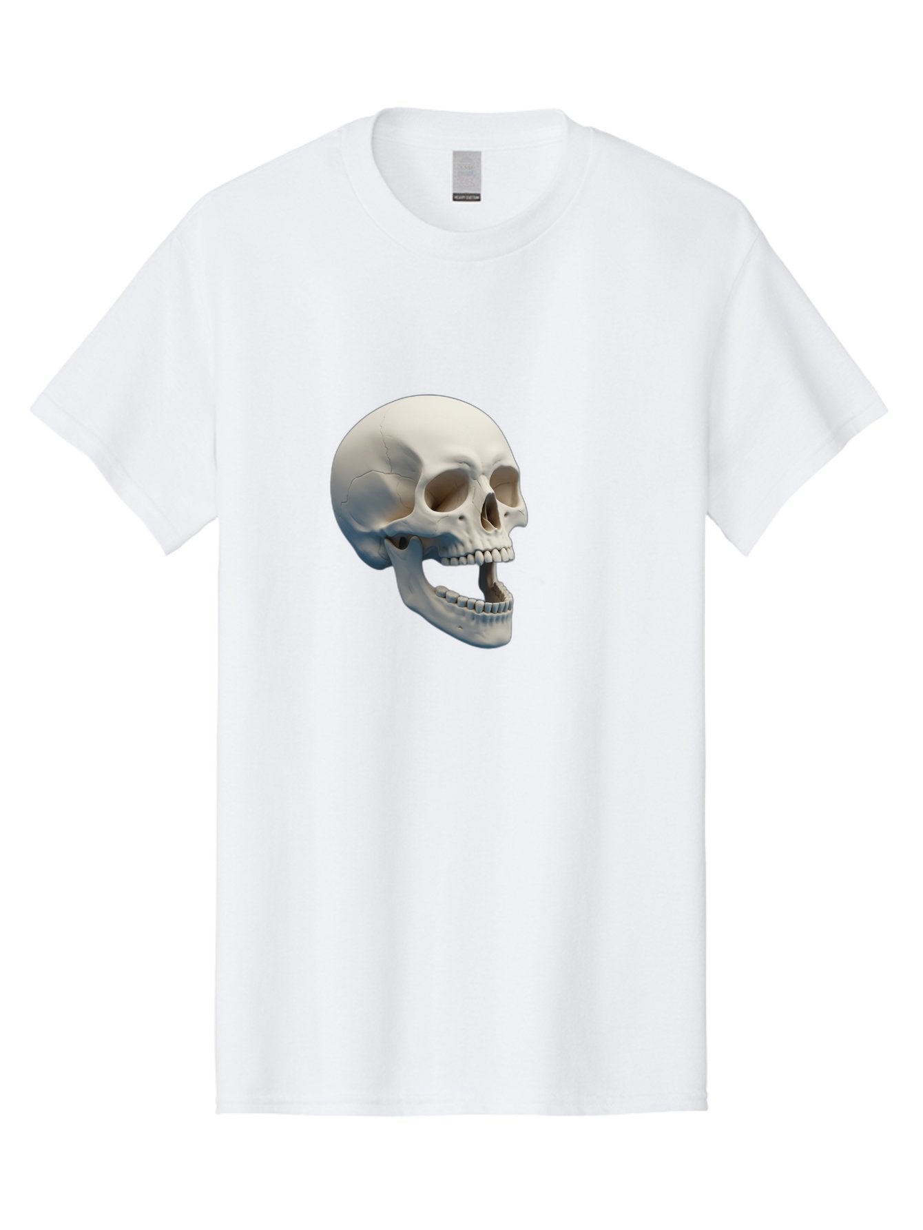 Human-Skull-1 Men'S Graphic Tee, 100% Cotton, Comfortable Casual Summer Wear, Machine Washable, Human Skull, Skeletal Head, Anatomy, Bones, Teeth, Jawbone, Scientific Illustration, Medical Art, 3D Rendering, Detailed Model Bad204 10