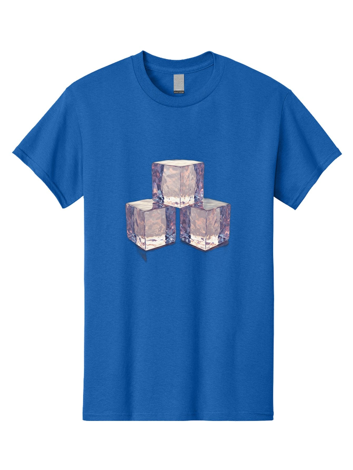 Ice-Cubes-1 Men'S Graphic Tee, 100% Cotton, Comfortable Casual Summer Wear, Machine Washable, Ice Cubes, Frozen Cubes, Clear Ice, Chilled Beverages, Refreshing Drinks, Cold Temperatures, Crystal Clear Bad209 14