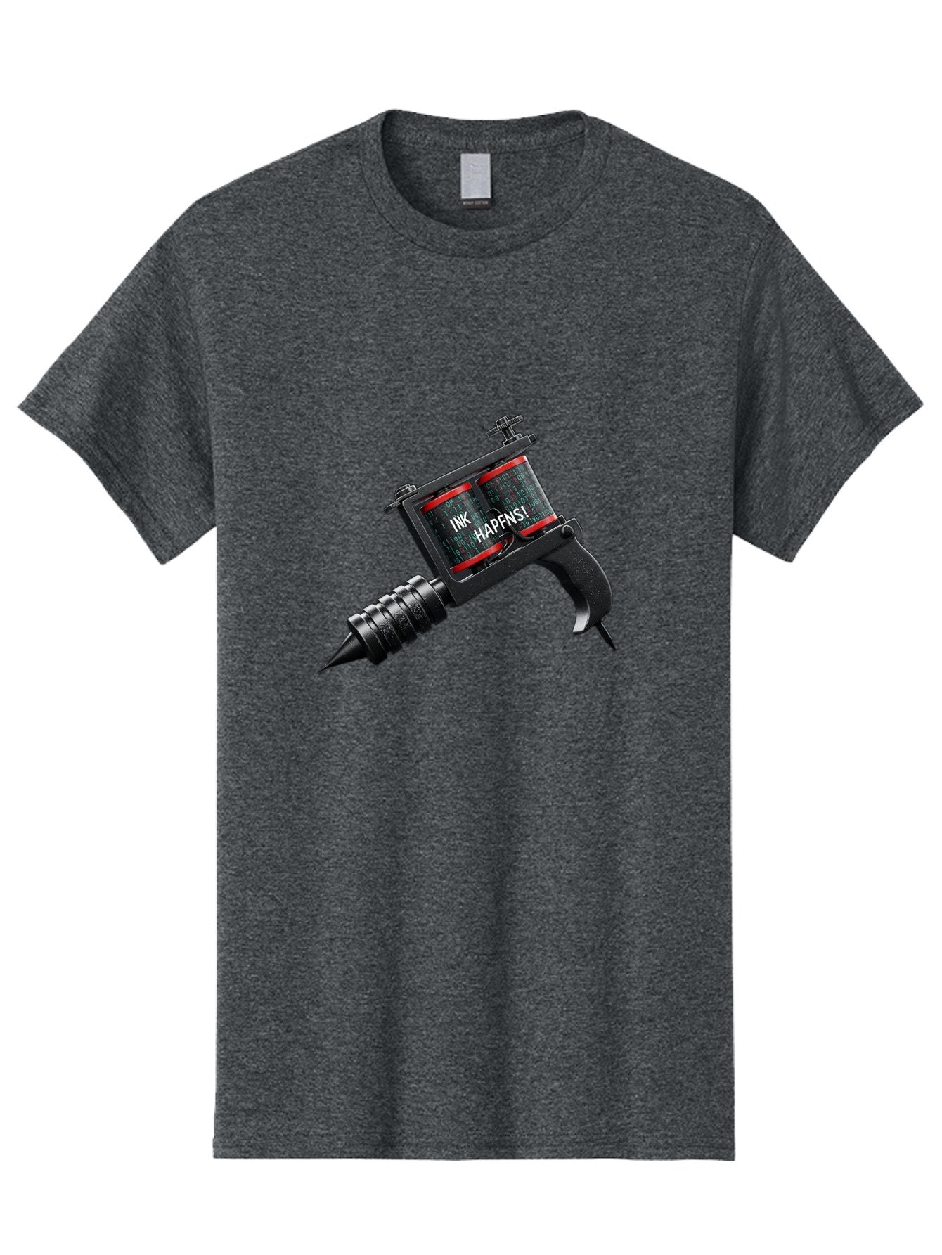 Ink-Hapns Men'S Graphic Tee, 100% Cotton, Comfortable Casual Summer Wear, Machine Washable, Tattoo Machine, Ink Happens!, Black And Red Design, Tattoo Equipment, Body Art, Tattoo Culture, Ink, Artistic Expression Bad214 10