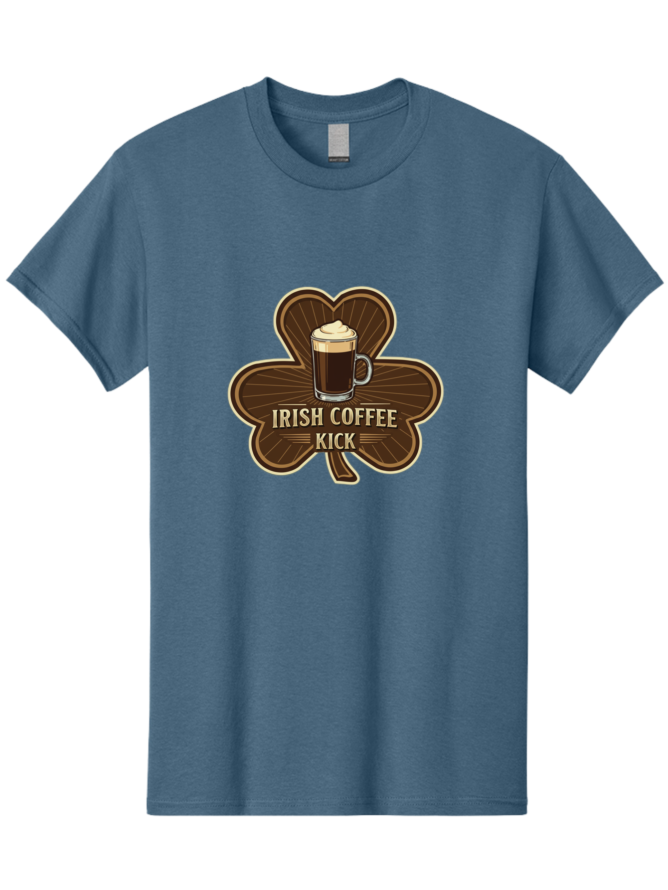 Irish-Coffee-Kick Men'S Graphic Tee, 100% Cotton, Comfortable Casual Summer Wear, Machine Washable, Irish Coffee, Coffee Kick, Coffee With Whipped Cream, Brown Cloverleaf, Energizing Beverage, Irish Heritage, Coffee Culture, Warm Drink, Bad220 12