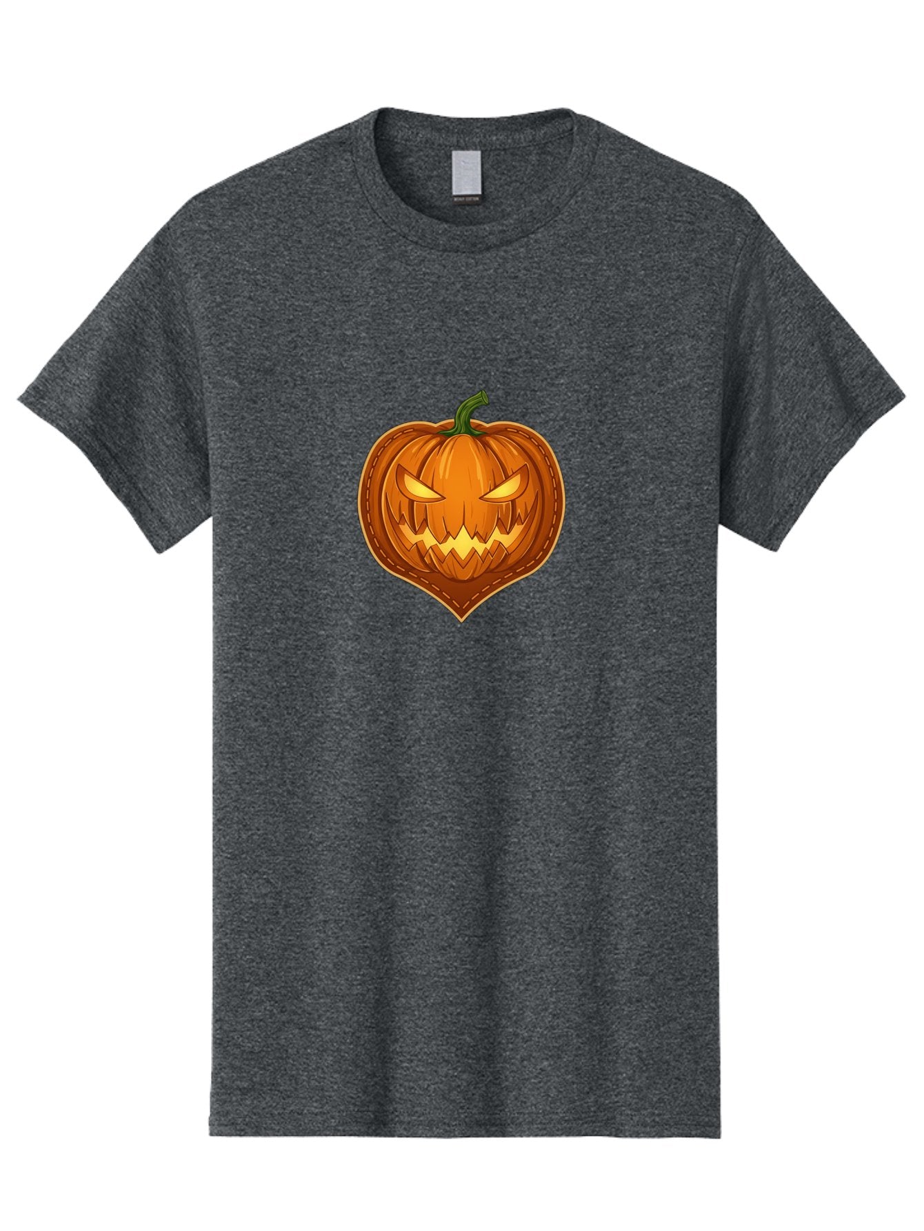 Jack-O-Lantern-1 Men'S Graphic Tee, 100% Cotton, Comfortable Casual Summer Wear, Machine Washable, Halloween Pumpkin, Jack O' Lantern, Spooky Face, Creepy Eyes, Stitched Pumpkin, Orange Pumpkin, Fall Decorations, Autumn Season, Cartoon Style, Bad221 13