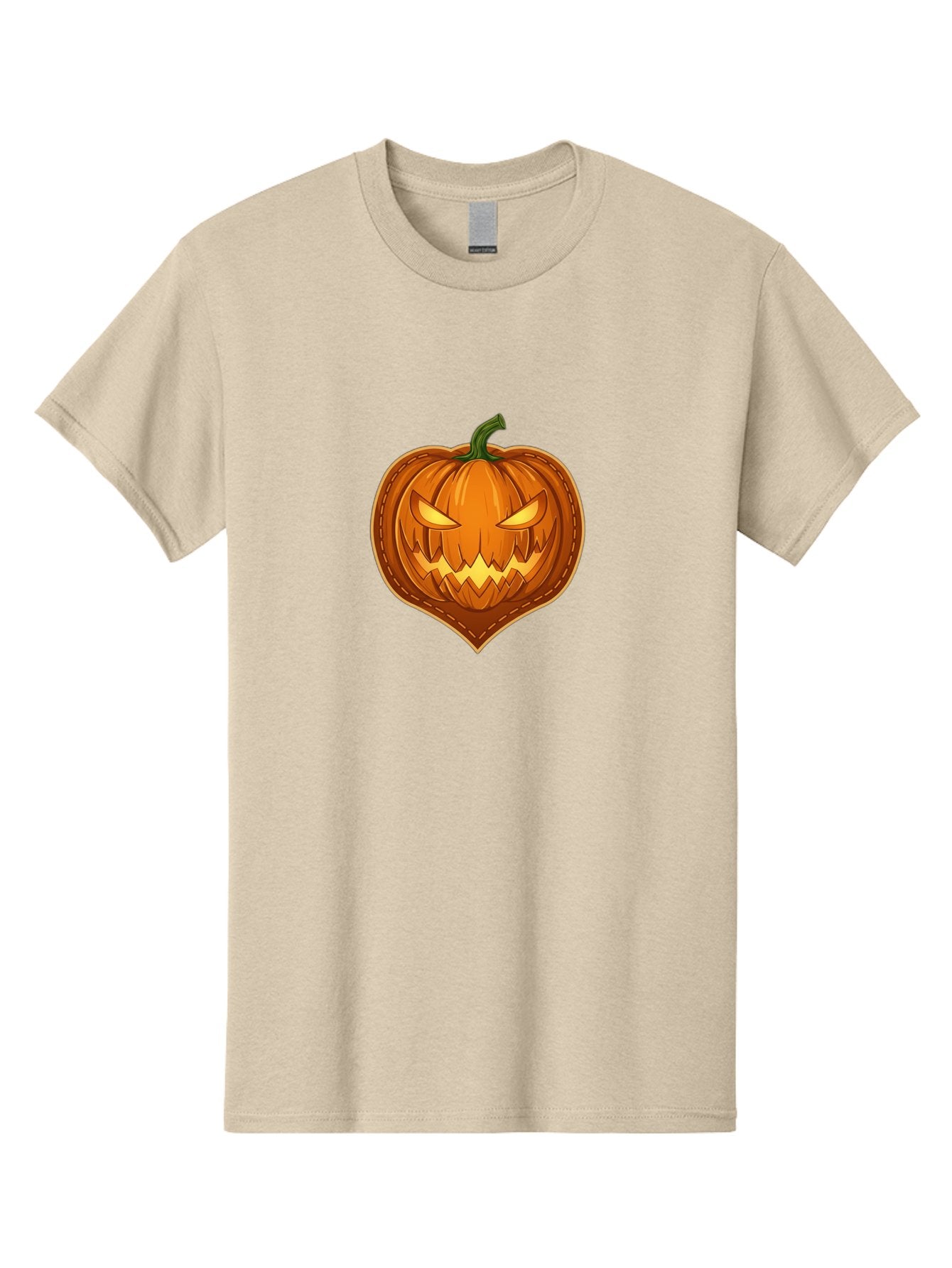 Jack-O-Lantern-1 Men'S Graphic Tee, 100% Cotton, Comfortable Casual Summer Wear, Machine Washable, Halloween Pumpkin, Jack O' Lantern, Spooky Face, Creepy Eyes, Stitched Pumpkin, Orange Pumpkin, Fall Decorations, Autumn Season, Cartoon Style, Bad221 12