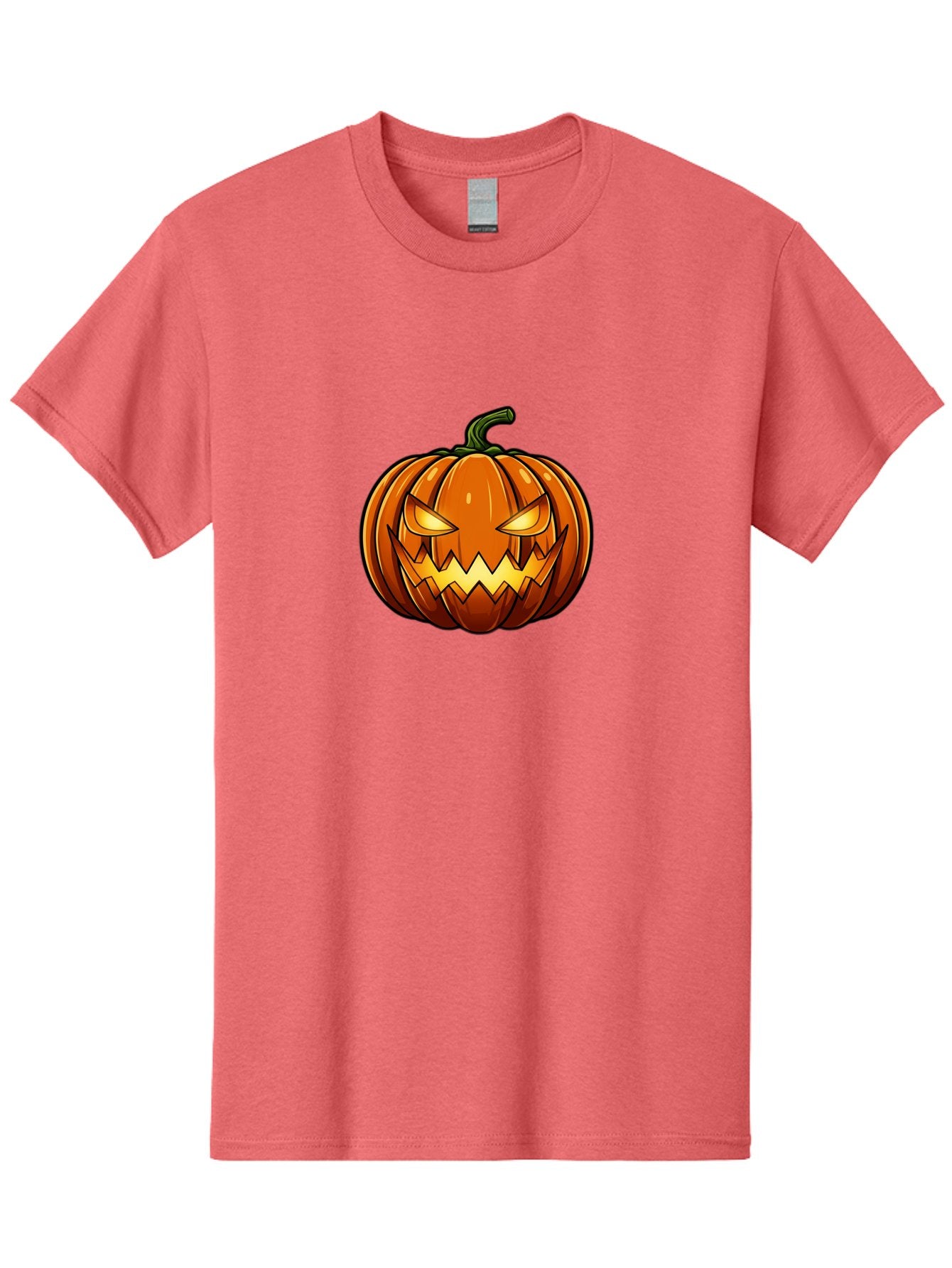 Jack-O-Lantern-2 Men'S Graphic Tee, 100% Cotton, Comfortable Casual Summer Wear, Machine Washable, Halloween Pumpkin, Jack O' Lantern, Spooky Face, Orange Pumpkin, Glowing Eyes, Scary Face, Autumn Decor, Festive Symbol, Seasonal Decoration Bad222