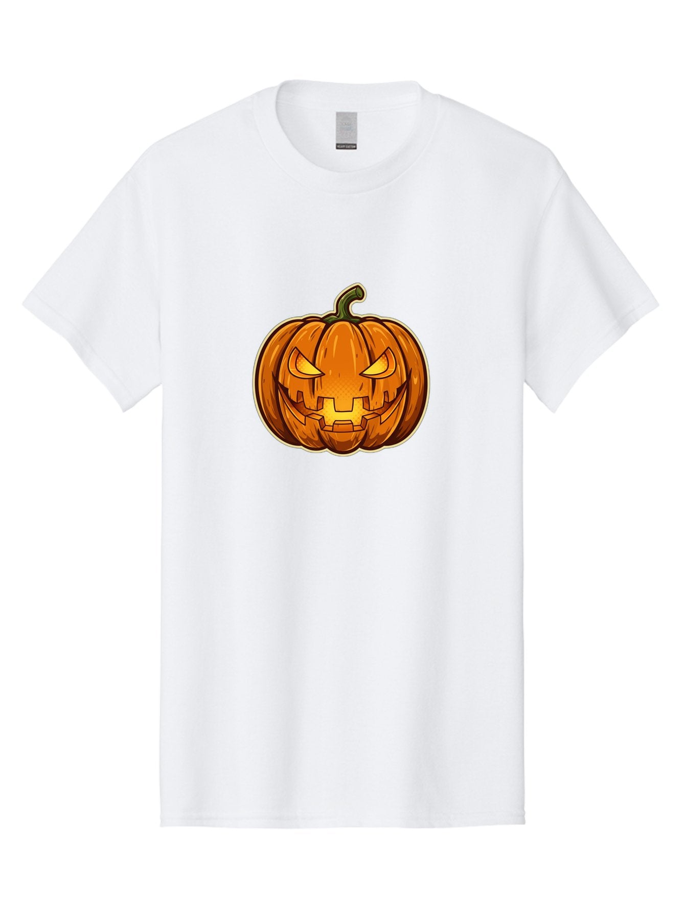 Jack-O-Lantern-4 Men'S Graphic Tee, 100% Cotton, Comfortable Casual Summer Wear, Machine Washable, Halloween Pumpkin, Jack O Lantern, Spooky Face, Orange Pumpkin, Cartoon Style, Autumn Decoration, Halloween Symbol, Seasonal Decor Bad224
