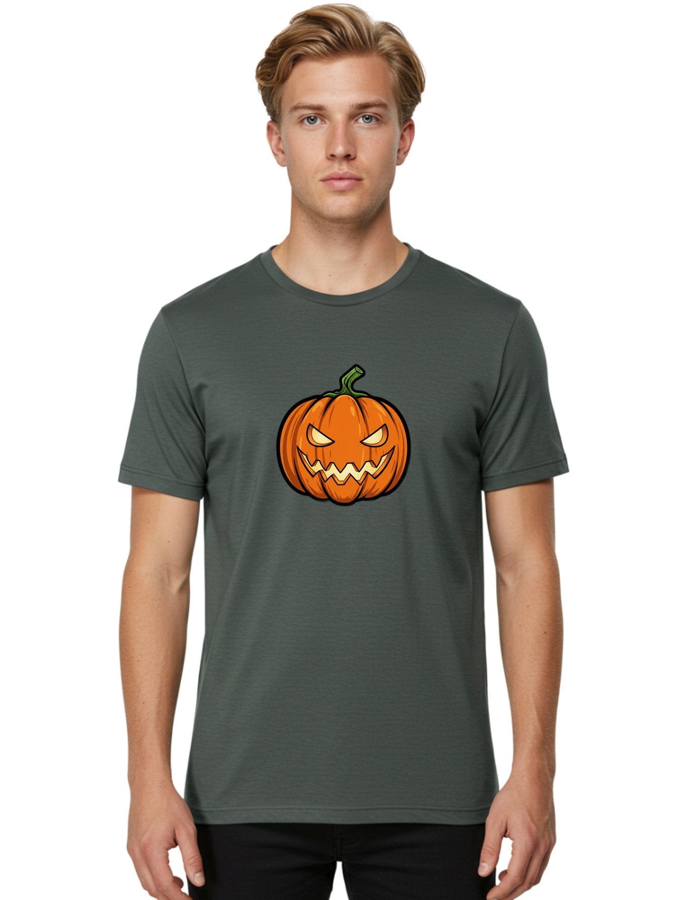 Jack-O-Lantern-5 Men'S Graphic Tee, 100% Cotton, Comfortable Casual Summer Wear, Machine Washable, Cartoon Pumpkin, Halloween Decorations, Spooky Face, Orange Pumpkin, Scary Eyes, Autumn Symbols, Jack O' Lantern, Halloween Theme, Festive Gourd Bad225 26