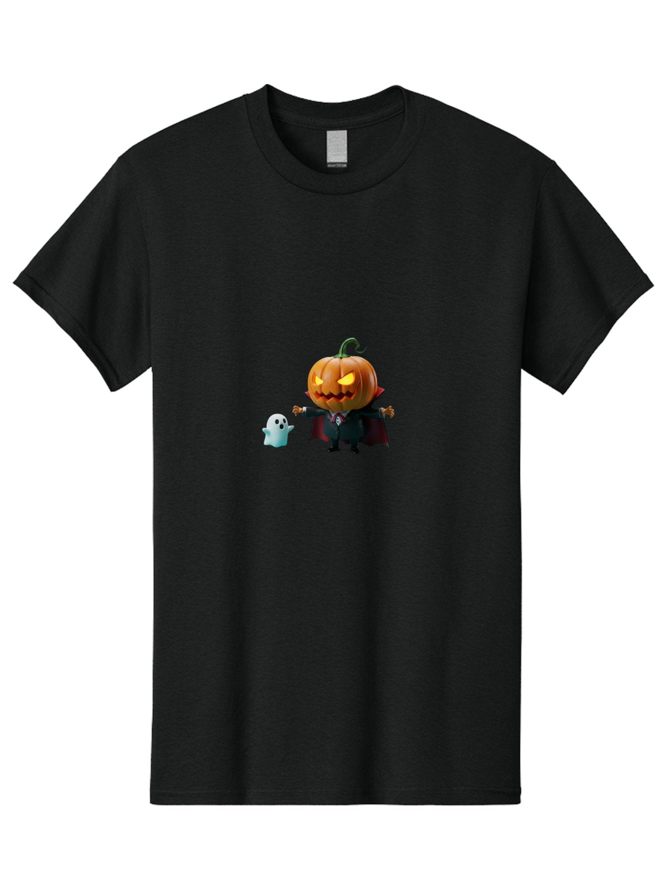 Jack-O-Lantern-Character Men'S Graphic Tee, 100% Cotton, Comfortable Casual Summer Wear, Machine Washable, Pumpkin Head, Vampire Costume, Ghostly Figure, Halloween Character, Spooky Atmosphere, Autumn Decorations, Festive Spirit, Bad226 13