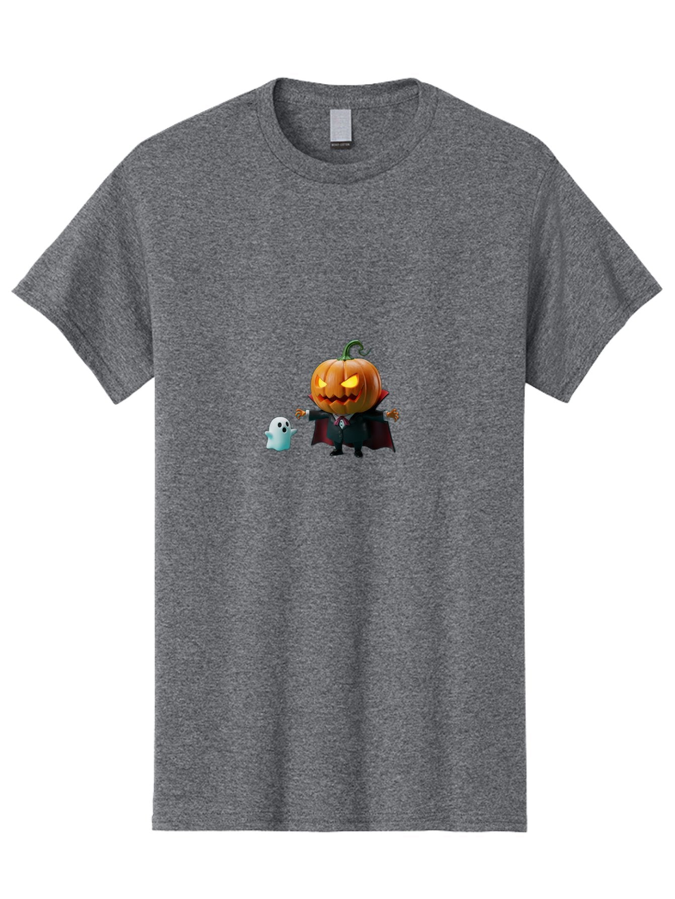 Jack-O-Lantern-Character Men'S Graphic Tee, 100% Cotton, Comfortable Casual Summer Wear, Machine Washable, Pumpkin Head, Vampire Costume, Ghostly Figure, Halloween Character, Spooky Atmosphere, Autumn Decorations, Festive Spirit, Bad226 10
