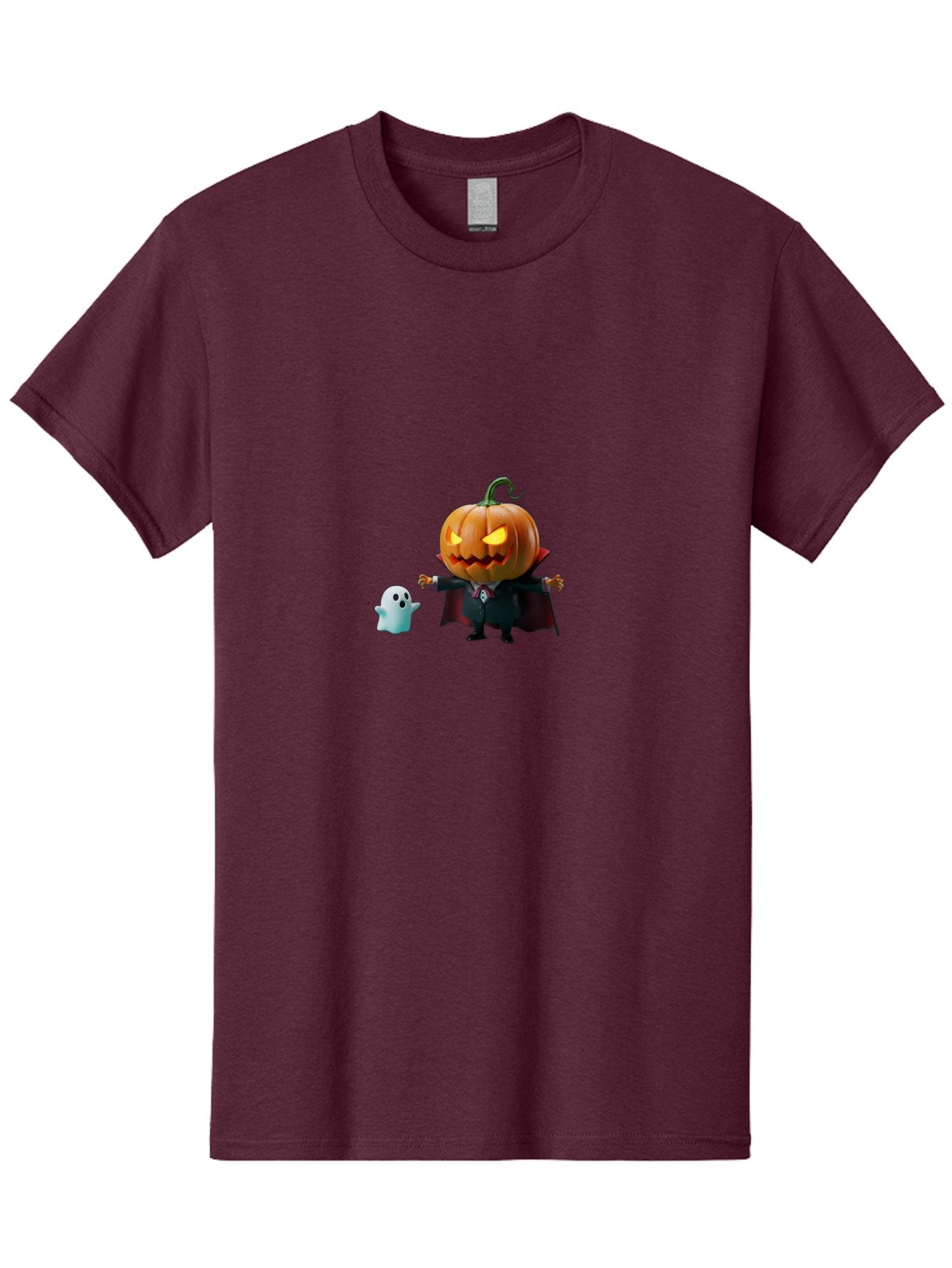 Jack-O-Lantern-Character Men'S Graphic Tee, 100% Cotton, Comfortable Casual Summer Wear, Machine Washable, Pumpkin Head, Vampire Costume, Ghostly Figure, Halloween Character, Spooky Atmosphere, Autumn Decorations, Festive Spirit, Bad226 14