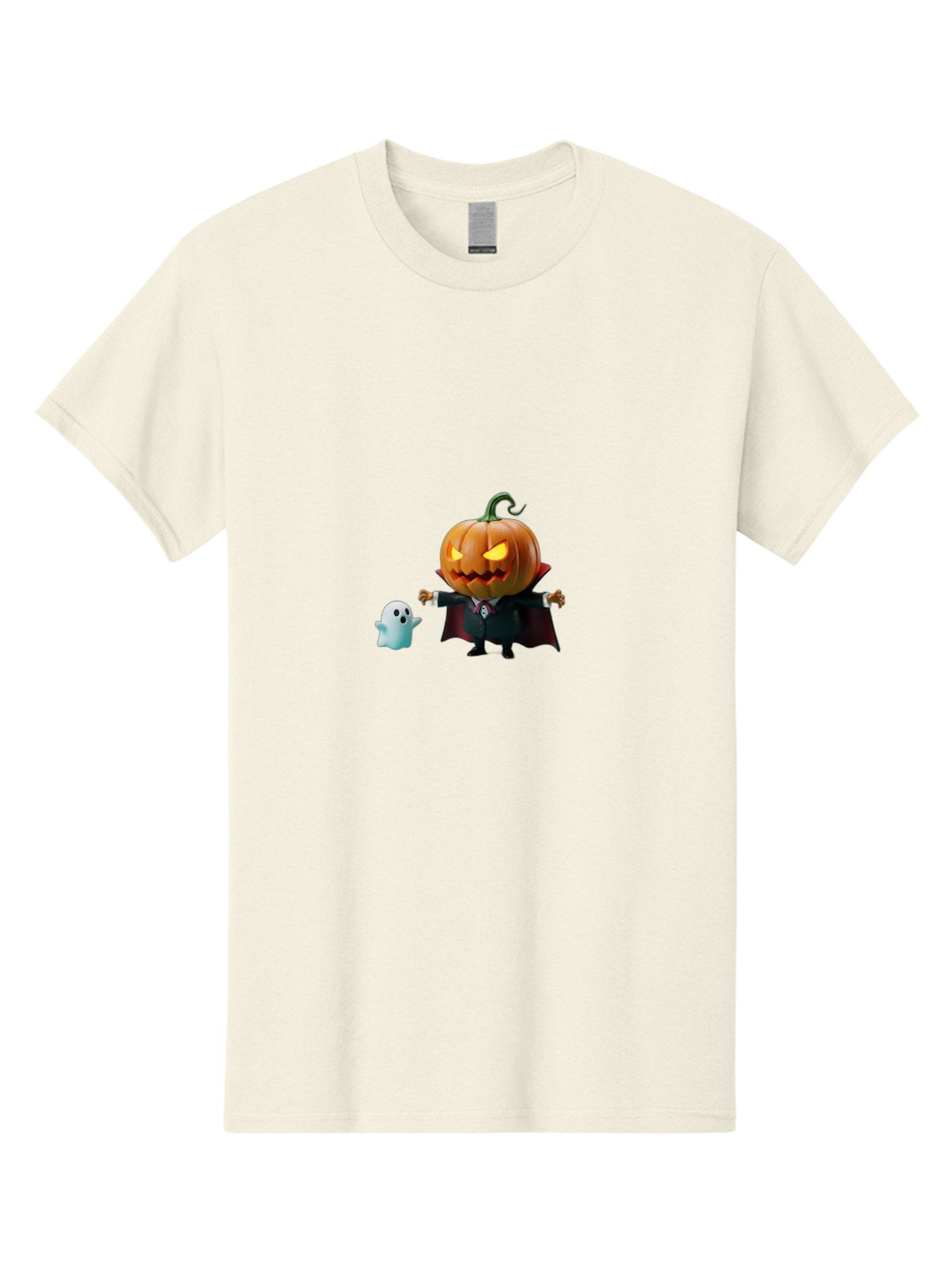 Jack-O-Lantern-Character Men'S Graphic Tee, 100% Cotton, Comfortable Casual Summer Wear, Machine Washable, Pumpkin Head, Vampire Costume, Ghostly Figure, Halloween Character, Spooky Atmosphere, Autumn Decorations, Festive Spirit, Bad226 8