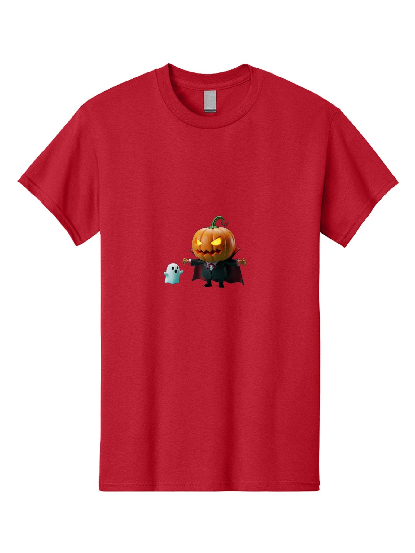 Jack-O-Lantern-Character Men'S Graphic Tee, 100% Cotton, Comfortable Casual Summer Wear, Machine Washable, Pumpkin Head, Vampire Costume, Ghostly Figure, Halloween Character, Spooky Atmosphere, Autumn Decorations, Festive Spirit, Bad226 6