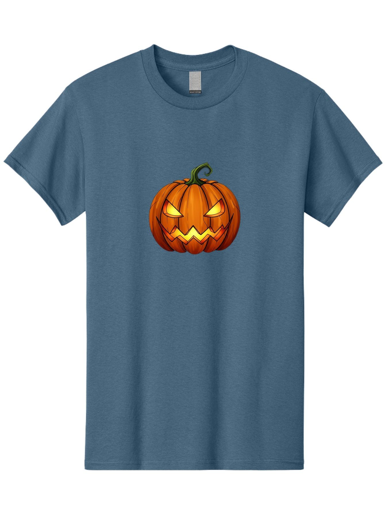 Jack-O-Lantern-Pumpkin Men'S Graphic Tee, 100% Cotton, Comfortable Casual Summer Wear, Machine Washable, Halloween Pumpkin, Carved Face, Glowing Eyes, Spooky Atmosphere, Autumnal Symbol, Festive Decor, Orange Gourd, Eerie Grin, Bad227 9