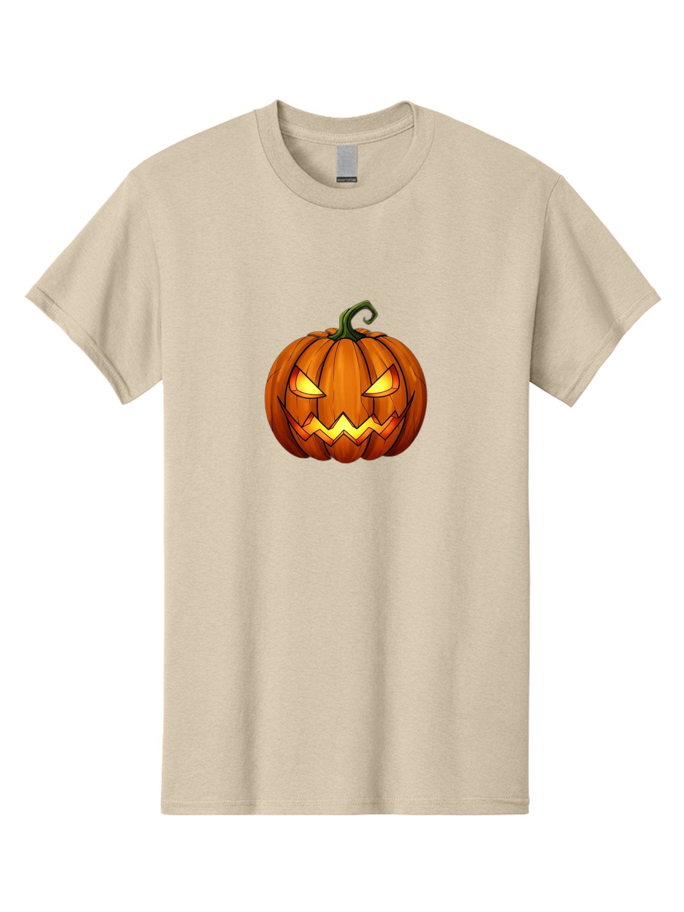 Jack-O-Lantern-Pumpkin Men'S Graphic Tee, 100% Cotton, Comfortable Casual Summer Wear, Machine Washable, Halloween Pumpkin, Carved Face, Glowing Eyes, Spooky Atmosphere, Autumnal Symbol, Festive Decor, Orange Gourd, Eerie Grin, Bad227 4