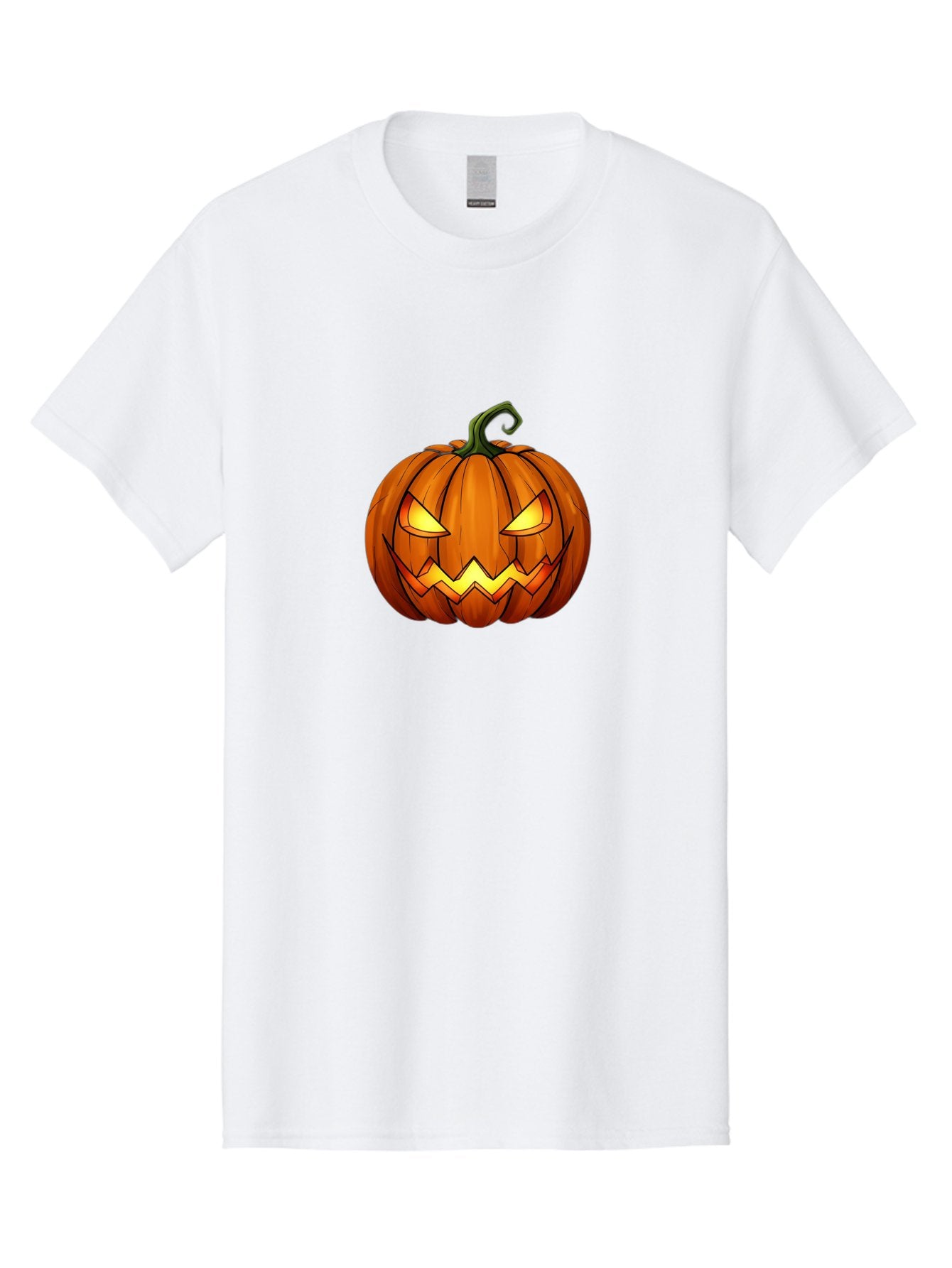 Jack-O-Lantern-Pumpkin Men'S Graphic Tee, 100% Cotton, Comfortable Casual Summer Wear, Machine Washable, Halloween Pumpkin, Carved Face, Glowing Eyes, Spooky Atmosphere, Autumnal Symbol, Festive Decor, Orange Gourd, Eerie Grin, Bad227 11