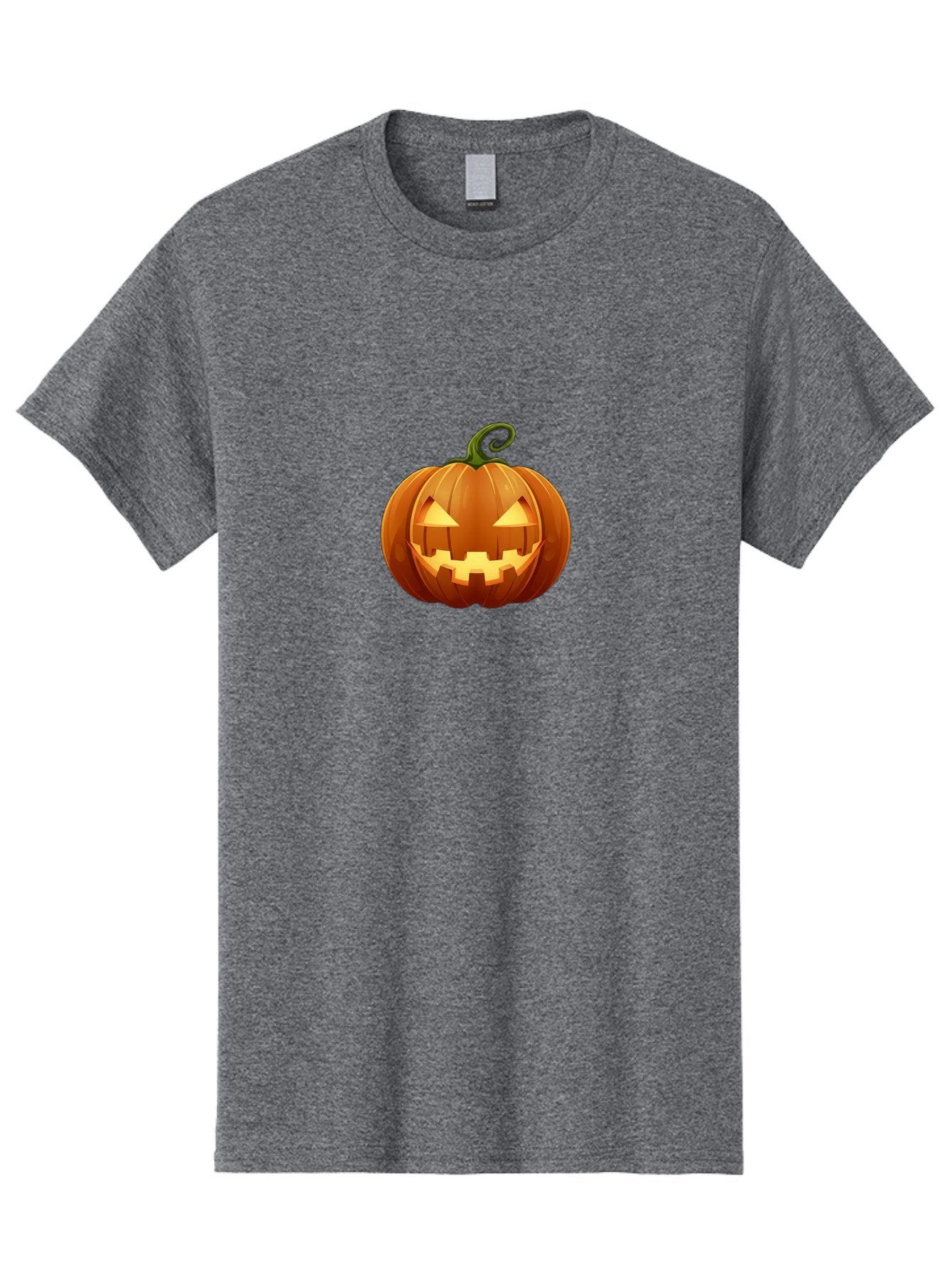 Jack-O-Lantern Men'S Graphic Tee, 100% Cotton, Comfortable Casual Summer Wear, Machine Washable, Halloween Pumpkin, Jack O' Lantern, Carved Pumpkin, Spooky Face, Halloween Decoration, Autumn Symbol, Orange Pumpkin, Festive Vibe, Fall Season, Bad229