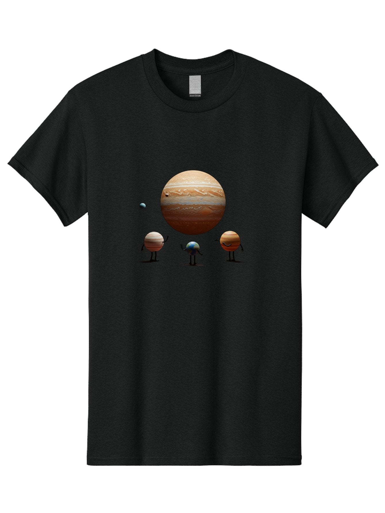 Jupiter-And-Moons Men'S Graphic Tee, 100% Cotton, Comfortable Casual Summer Wear, Machine Washable, Jupiter Planet, Cartoon Moons, Solar System, Astronomy, Space Exploration, Planetary Bodies, Celestial Objects, Orbital Patterns Bad238 14