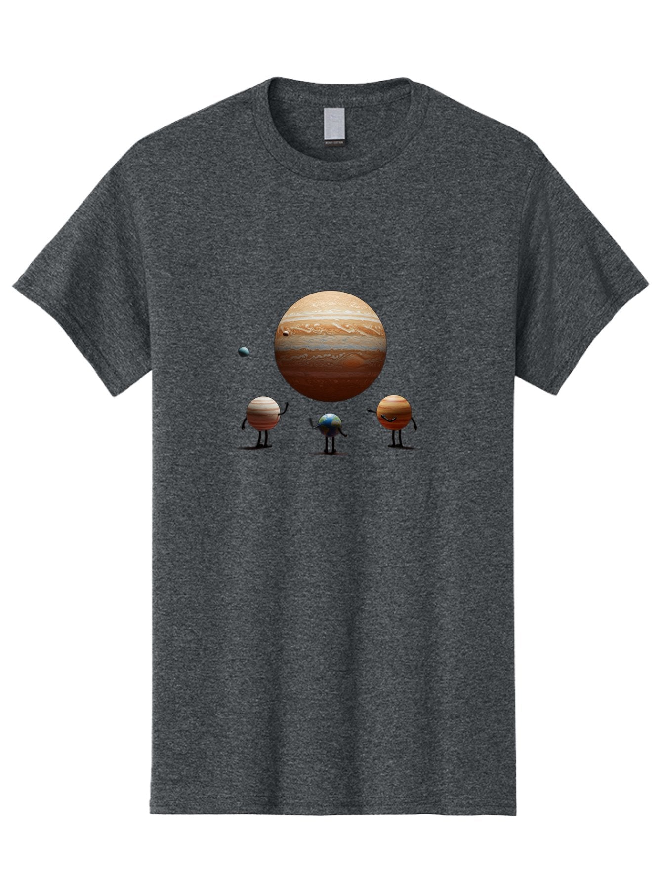 Jupiter-And-Moons Men'S Graphic Tee, 100% Cotton, Comfortable Casual Summer Wear, Machine Washable, Jupiter Planet, Cartoon Moons, Solar System, Astronomy, Space Exploration, Planetary Bodies, Celestial Objects, Orbital Patterns Bad238 11