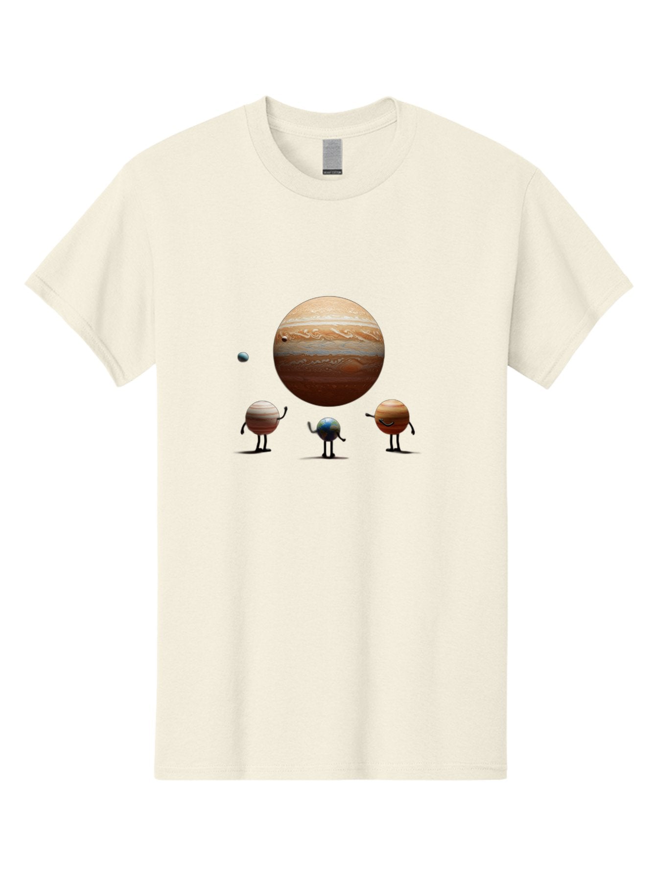 Jupiter-And-Moons Men'S Graphic Tee, 100% Cotton, Comfortable Casual Summer Wear, Machine Washable, Jupiter Planet, Cartoon Moons, Solar System, Astronomy, Space Exploration, Planetary Bodies, Celestial Objects, Orbital Patterns Bad238 10