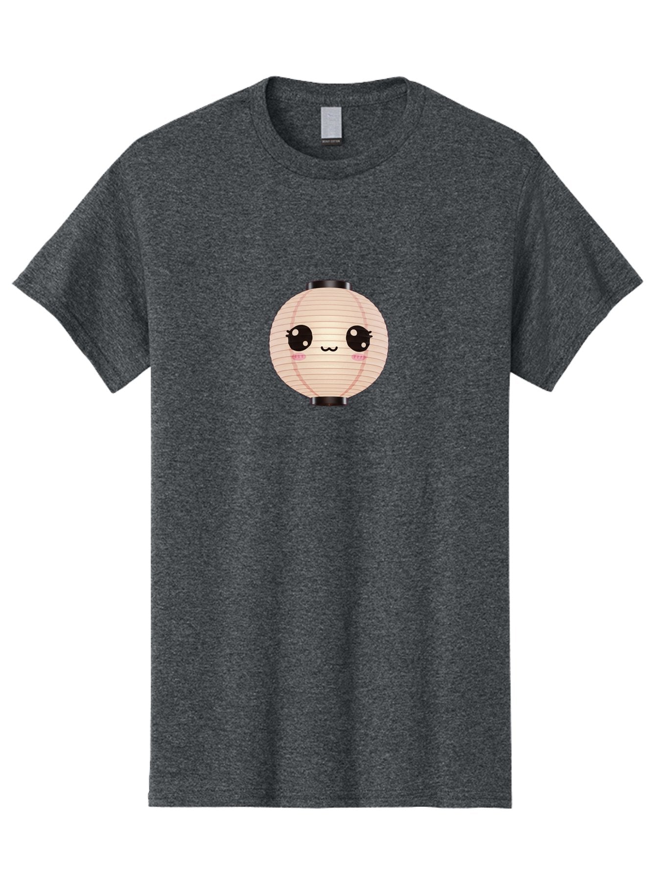 Kawaii-Lantern-1 Men'S Graphic Tee, 100% Cotton, Comfortable Casual Summer Wear, Machine Washable, Cute Lantern, Kawaii Culture, Cartoon Character, Japanese Lantern, Adorable Face, Pink Blush, Black Accents, Fun Design, Minimalist Style, Bad246 4