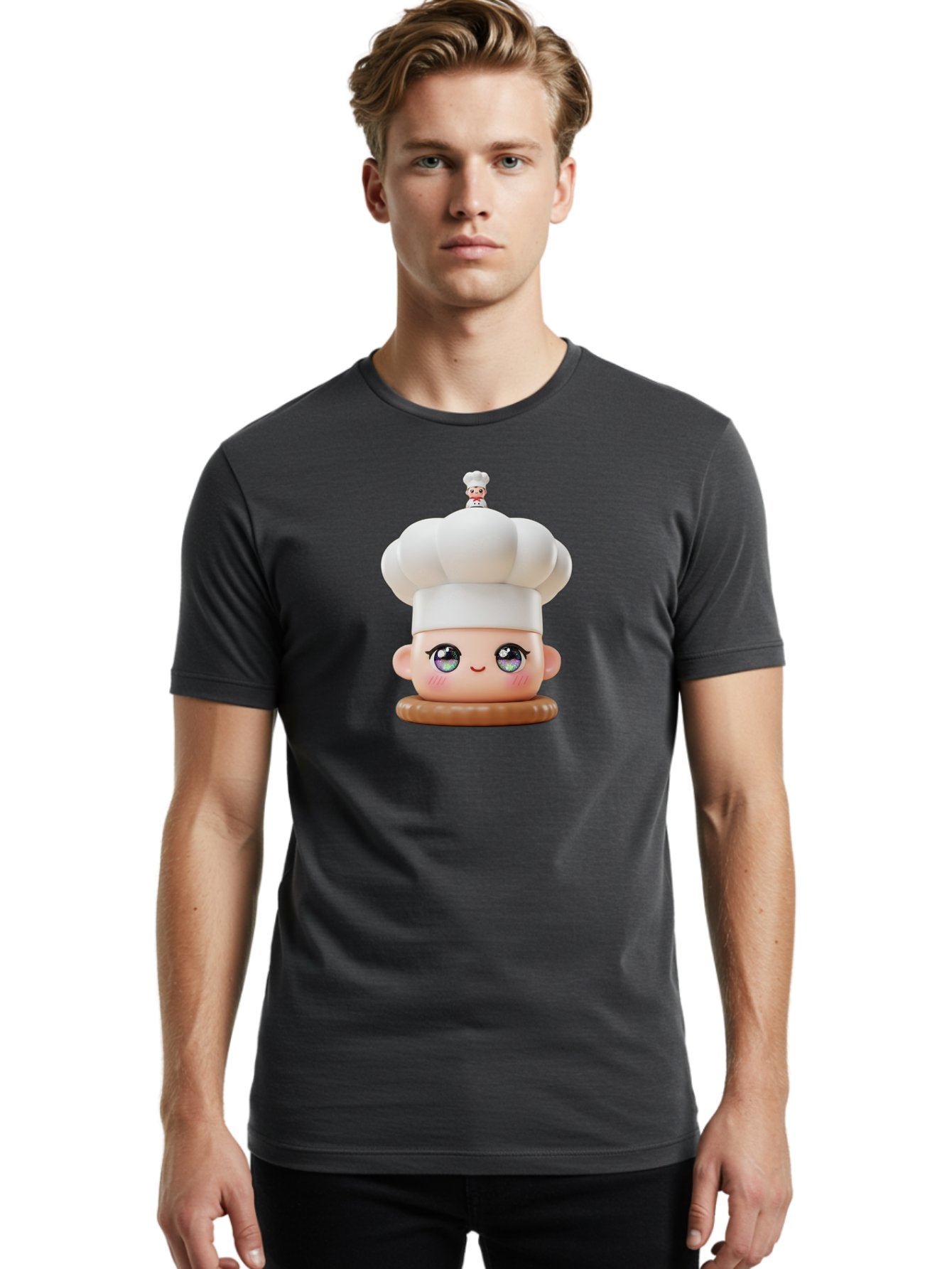 L-O-L-Surprise-Chef Men'S Graphic Tee, 100% Cotton, Comfortable Casual Summer Wear, Machine Washable, Kawaii Chef Figurine, Cute Chef Hat, Cartoon Character, Pastel Colors, Chef Toy, Adorable Face, Collector'S Item, Whimsical Design, Bad255 29