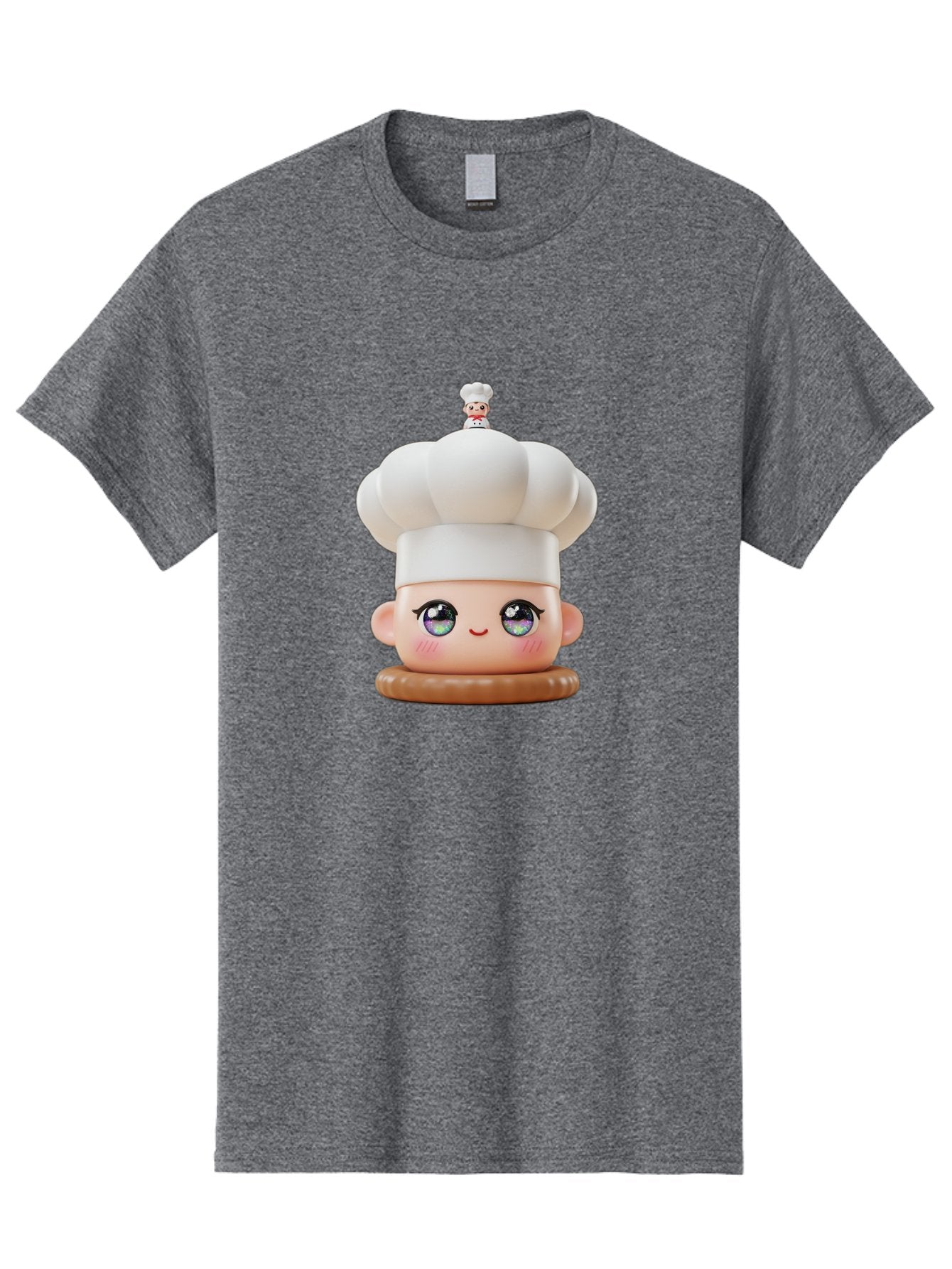 L-O-L-Surprise-Chef Men'S Graphic Tee, 100% Cotton, Comfortable Casual Summer Wear, Machine Washable, Kawaii Chef Figurine, Cute Chef Hat, Cartoon Character, Pastel Colors, Chef Toy, Adorable Face, Collector'S Item, Whimsical Design, Bad255 5