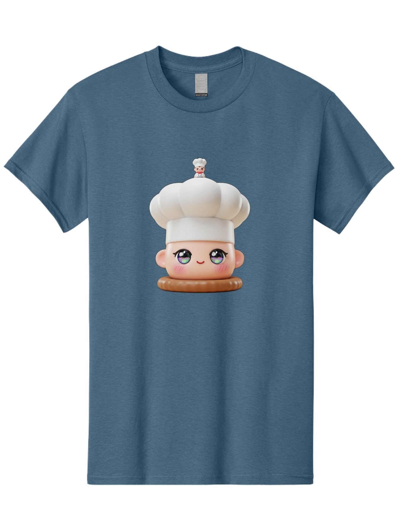 L-O-L-Surprise-Chef Men'S Graphic Tee, 100% Cotton, Comfortable Casual Summer Wear, Machine Washable, Kawaii Chef Figurine, Cute Chef Hat, Cartoon Character, Pastel Colors, Chef Toy, Adorable Face, Collector'S Item, Whimsical Design, Bad255