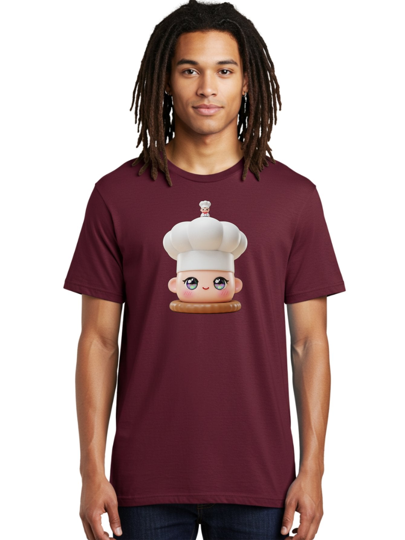 L-O-L-Surprise-Chef Men'S Graphic Tee, 100% Cotton, Comfortable Casual Summer Wear, Machine Washable, Kawaii Chef Figurine, Cute Chef Hat, Cartoon Character, Pastel Colors, Chef Toy, Adorable Face, Collector'S Item, Whimsical Design, Bad255 20