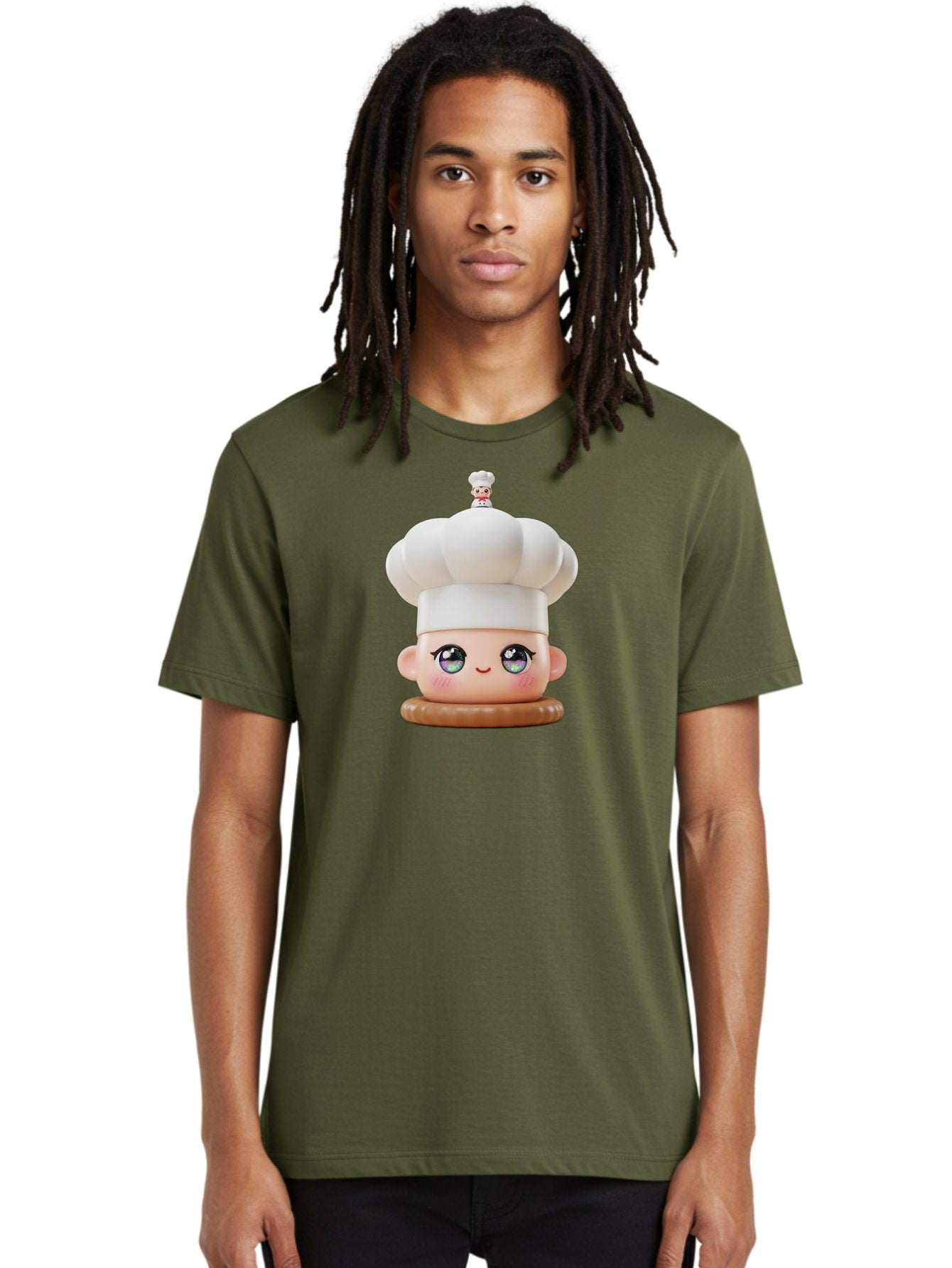 L-O-L-Surprise-Chef Men'S Graphic Tee, 100% Cotton, Comfortable Casual Summer Wear, Machine Washable, Kawaii Chef Figurine, Cute Chef Hat, Cartoon Character, Pastel Colors, Chef Toy, Adorable Face, Collector'S Item, Whimsical Design, Bad255 21