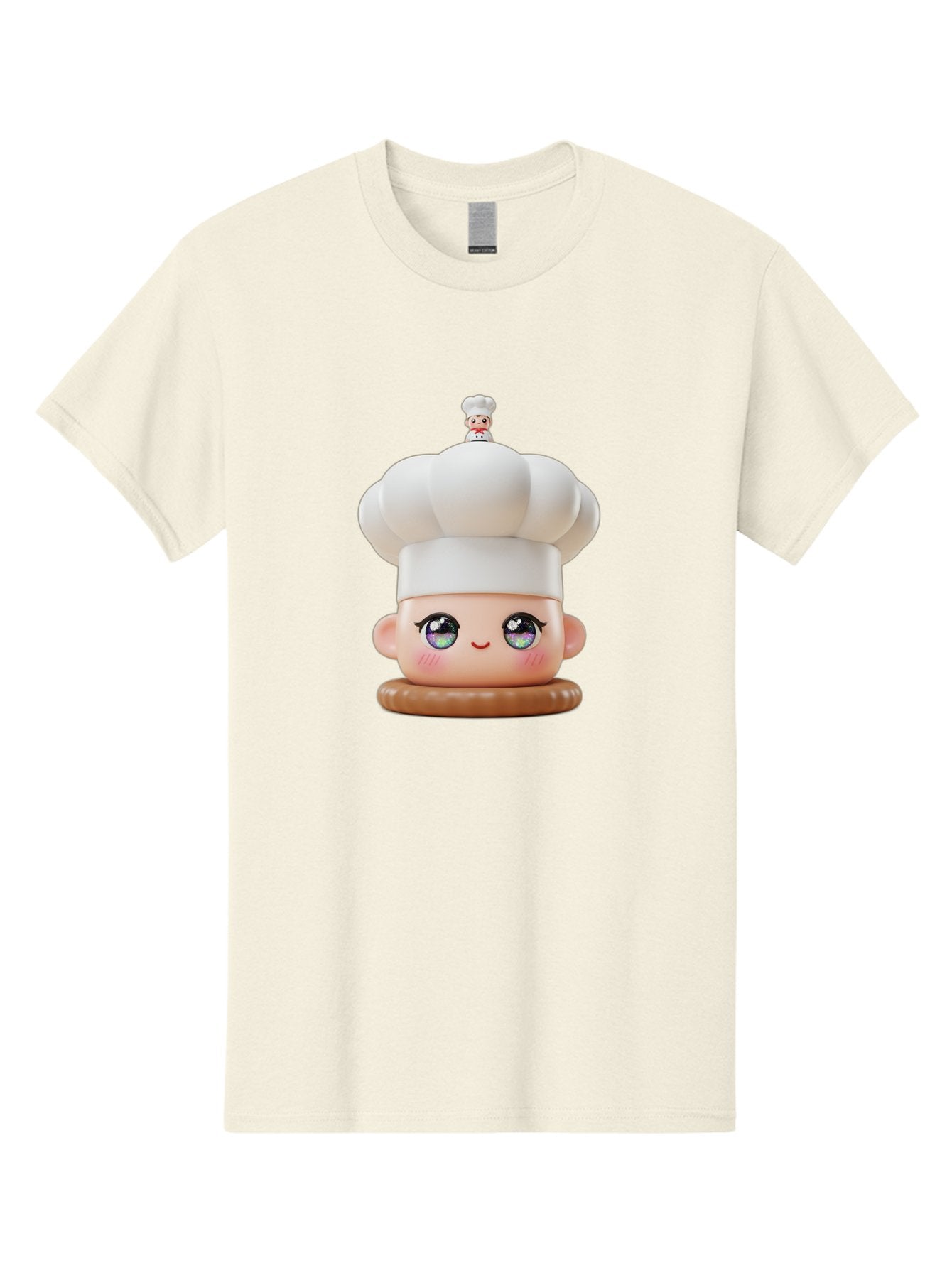 L-O-L-Surprise-Chef Men'S Graphic Tee, 100% Cotton, Comfortable Casual Summer Wear, Machine Washable, Kawaii Chef Figurine, Cute Chef Hat, Cartoon Character, Pastel Colors, Chef Toy, Adorable Face, Collector'S Item, Whimsical Design, Bad255 9