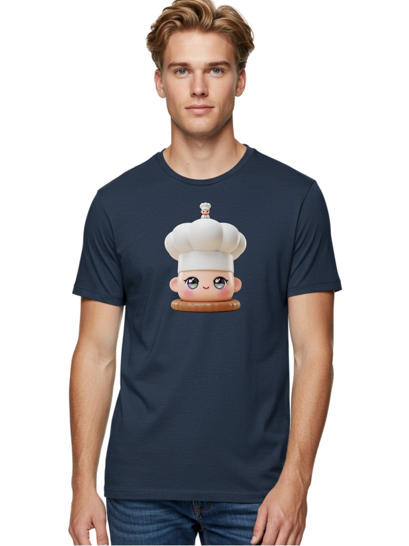L-O-L-Surprise-Chef Men'S Graphic Tee, 100% Cotton, Comfortable Casual Summer Wear, Machine Washable, Kawaii Chef Figurine, Cute Chef Hat, Cartoon Character, Pastel Colors, Chef Toy, Adorable Face, Collector'S Item, Whimsical Design, Bad255 28