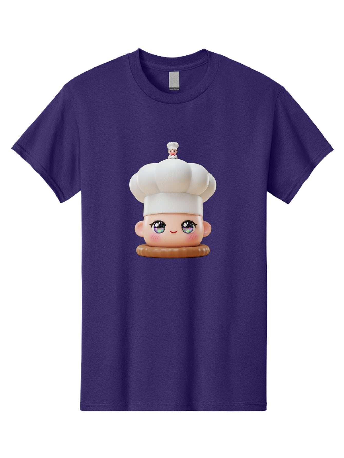 L-O-L-Surprise-Chef Men'S Graphic Tee, 100% Cotton, Comfortable Casual Summer Wear, Machine Washable, Kawaii Chef Figurine, Cute Chef Hat, Cartoon Character, Pastel Colors, Chef Toy, Adorable Face, Collector'S Item, Whimsical Design, Bad255 4