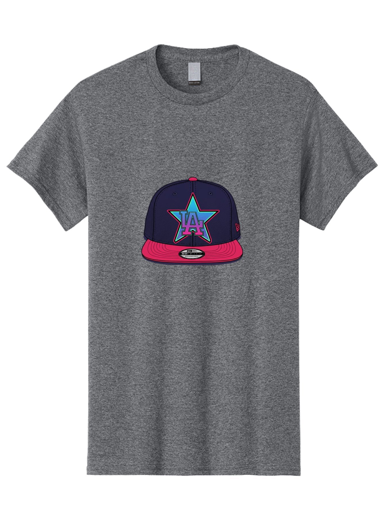 La-Star-Baseball-Cap Men'S Graphic Tee, 100% Cotton, Comfortable Casual Summer Wear, Machine Washable, La Star Logo, Baseball Cap, Snapback Hat, Streetwear Fashion, Urban Style, Vibrant Colors, Los Angeles, Trendy Accessories, Cap Design Bad256