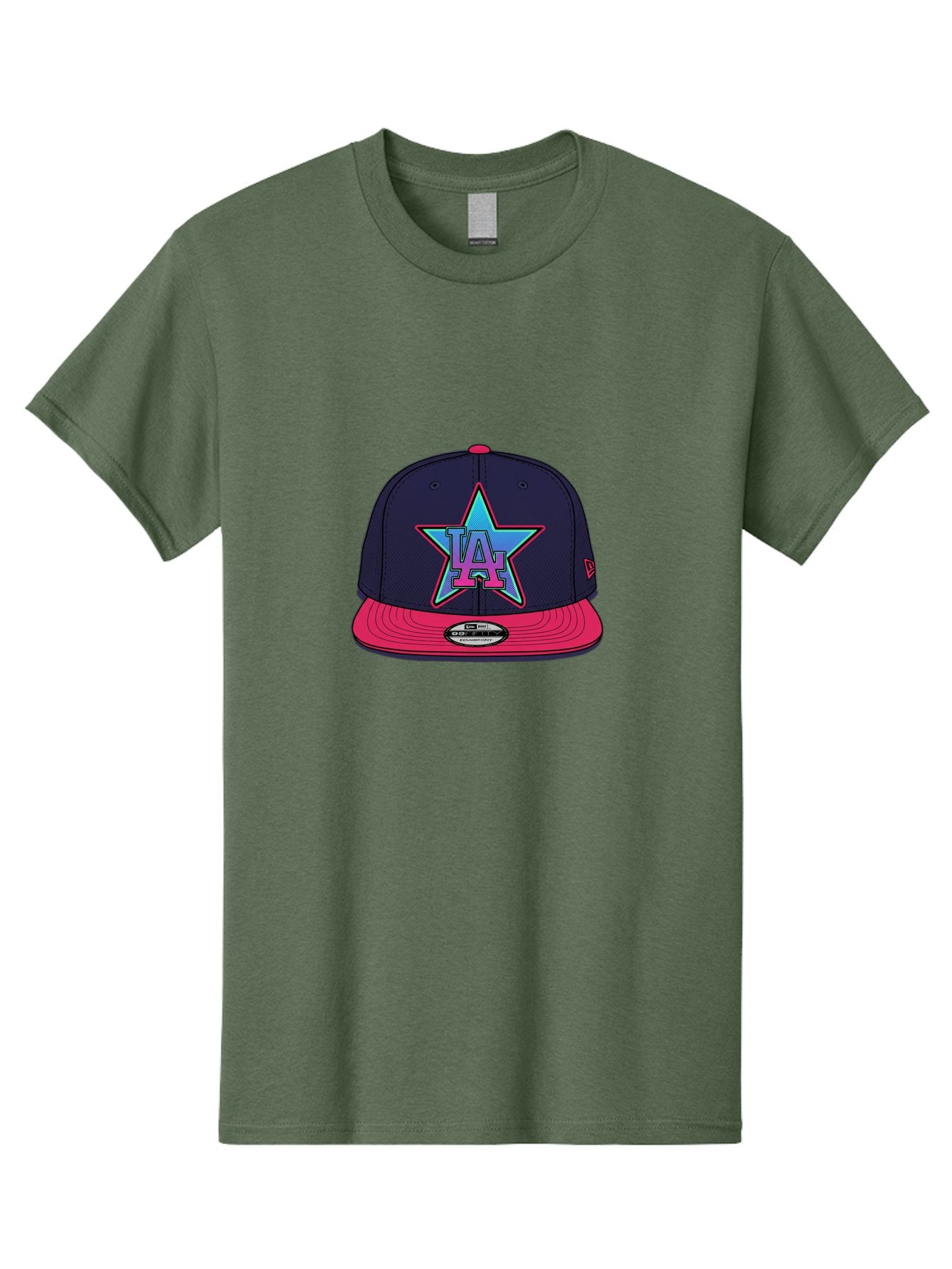 La-Star-Baseball-Cap Men'S Graphic Tee, 100% Cotton, Comfortable Casual Summer Wear, Machine Washable, La Star Logo, Baseball Cap, Snapback Hat, Streetwear Fashion, Urban Style, Vibrant Colors, Los Angeles, Trendy Accessories, Cap Design Bad256 4
