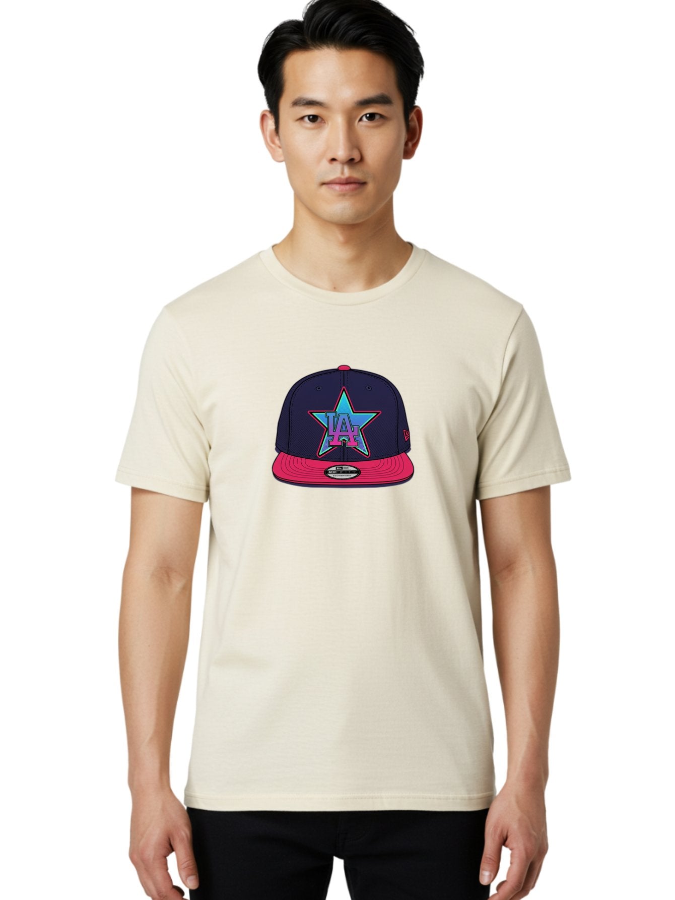 La-Star-Baseball-Cap Men'S Graphic Tee, 100% Cotton, Comfortable Casual Summer Wear, Machine Washable, La Star Logo, Baseball Cap, Snapback Hat, Streetwear Fashion, Urban Style, Vibrant Colors, Los Angeles, Trendy Accessories, Cap Design Bad256 30