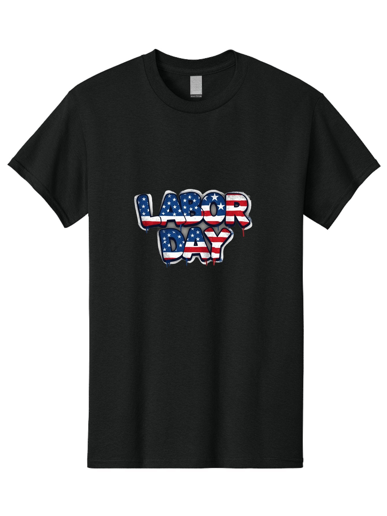 Labor-Day-2 Men'S Graphic Tee, 100% Cotton, Comfortable Casual Summer Wear, Machine Washable, Labor Day Celebration, American Flag, Patriotic Design, Graffiti Style, Red White Blue Colors, Stars And Stripes, Holiday Graphics, Bad258 6
