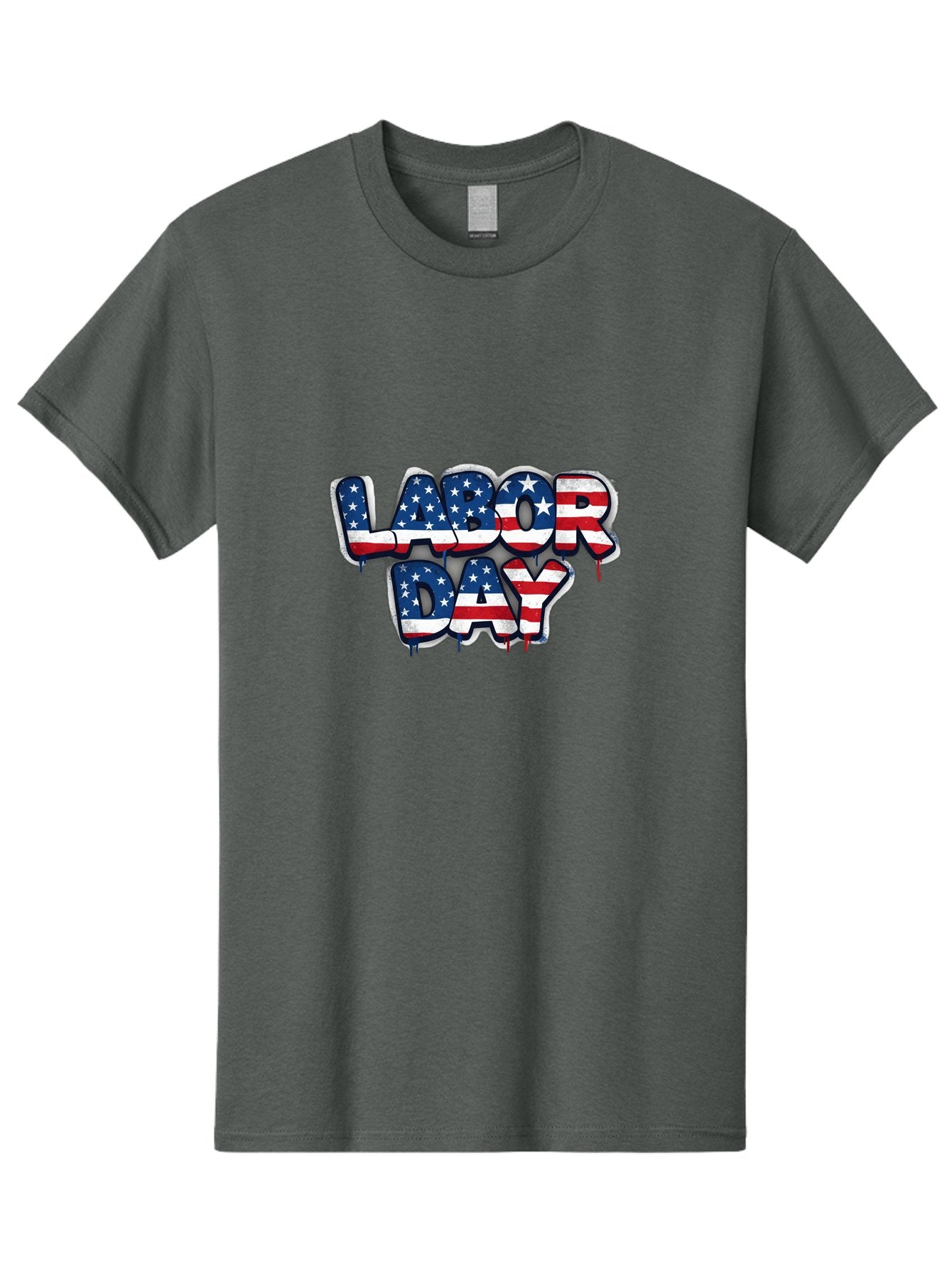 Labor-Day-2 Men'S Graphic Tee, 100% Cotton, Comfortable Casual Summer Wear, Machine Washable, Labor Day Celebration, American Flag, Patriotic Design, Graffiti Style, Red White Blue Colors, Stars And Stripes, Holiday Graphics, Bad258 8