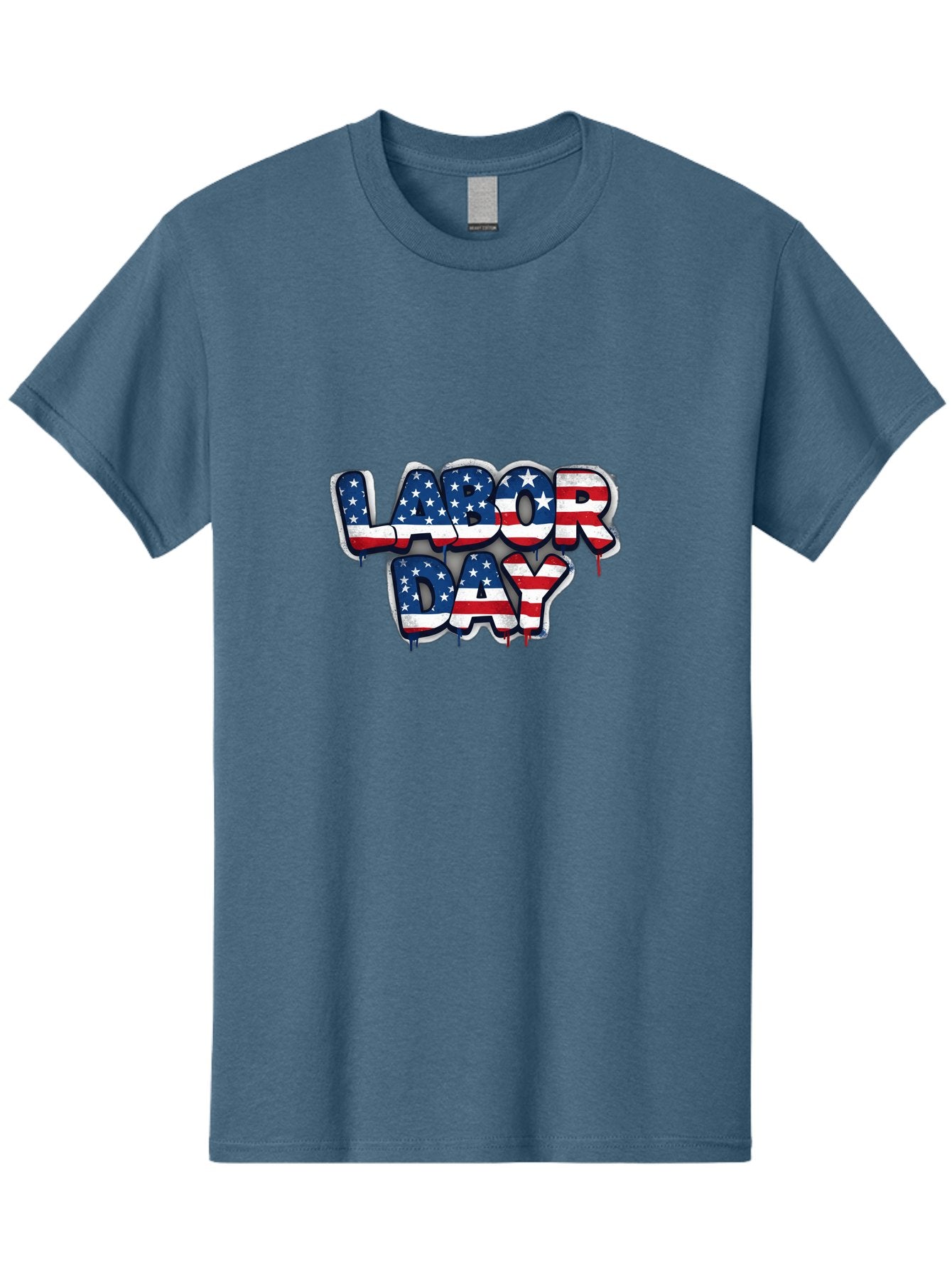 Labor-Day-2 Men'S Graphic Tee, 100% Cotton, Comfortable Casual Summer Wear, Machine Washable, Labor Day Celebration, American Flag, Patriotic Design, Graffiti Style, Red White Blue Colors, Stars And Stripes, Holiday Graphics, Bad258 14