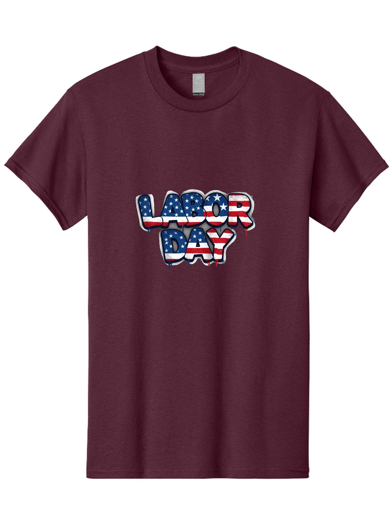 Labor-Day-2 Men'S Graphic Tee, 100% Cotton, Comfortable Casual Summer Wear, Machine Washable, Labor Day Celebration, American Flag, Patriotic Design, Graffiti Style, Red White Blue Colors, Stars And Stripes, Holiday Graphics, Bad258 5