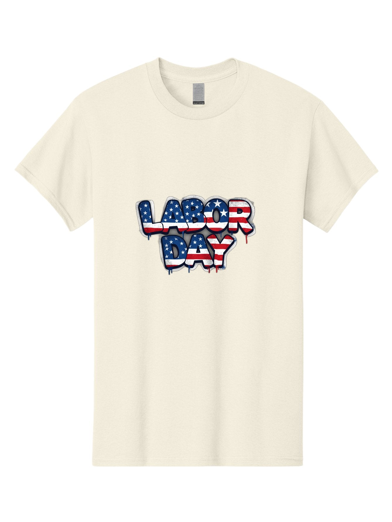Labor-Day-2 Men'S Graphic Tee, 100% Cotton, Comfortable Casual Summer Wear, Machine Washable, Labor Day Celebration, American Flag, Patriotic Design, Graffiti Style, Red White Blue Colors, Stars And Stripes, Holiday Graphics, Bad258 7