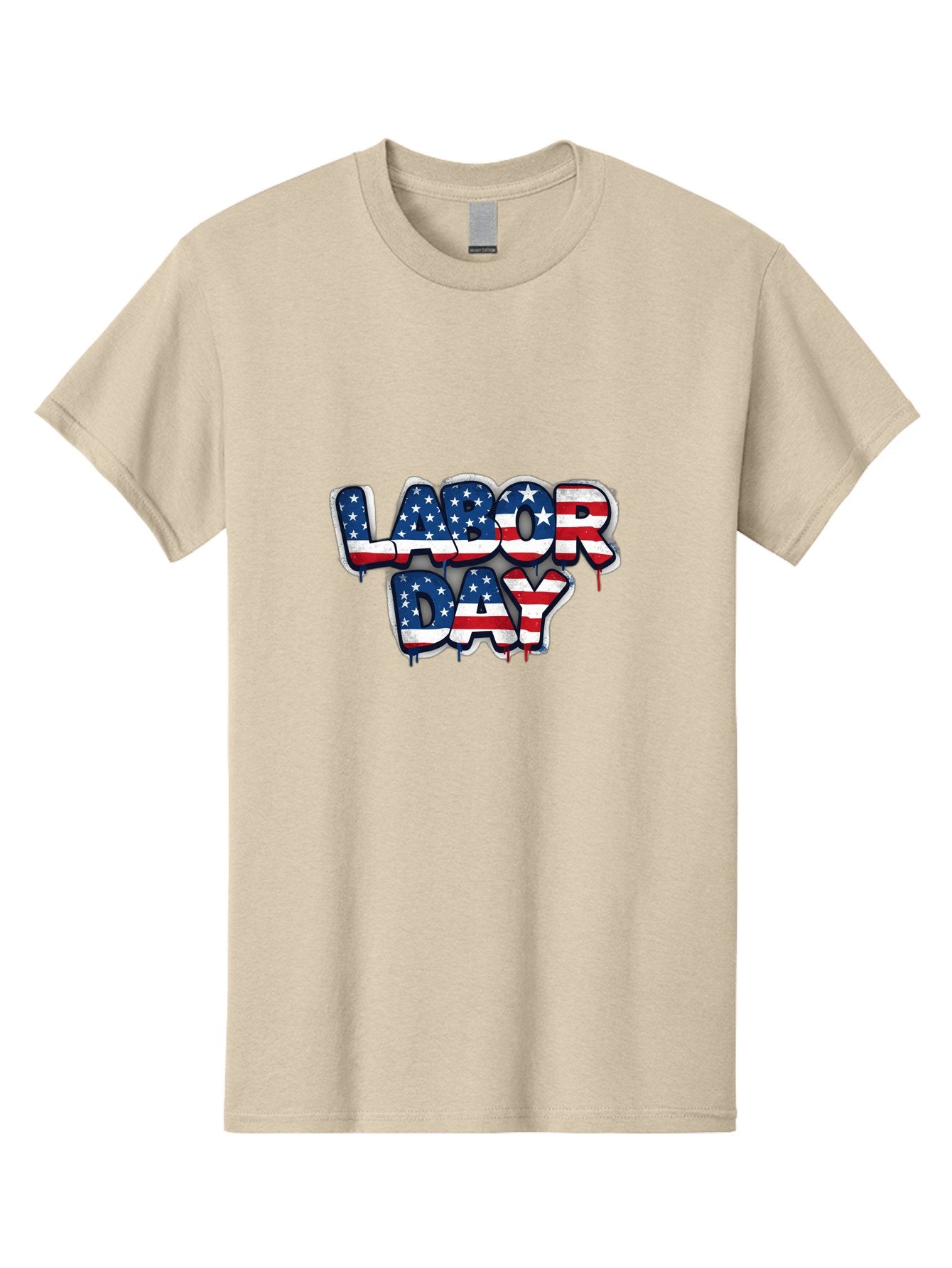 Labor-Day-2 Men'S Graphic Tee, 100% Cotton, Comfortable Casual Summer Wear, Machine Washable, Labor Day Celebration, American Flag, Patriotic Design, Graffiti Style, Red White Blue Colors, Stars And Stripes, Holiday Graphics, Bad258 9