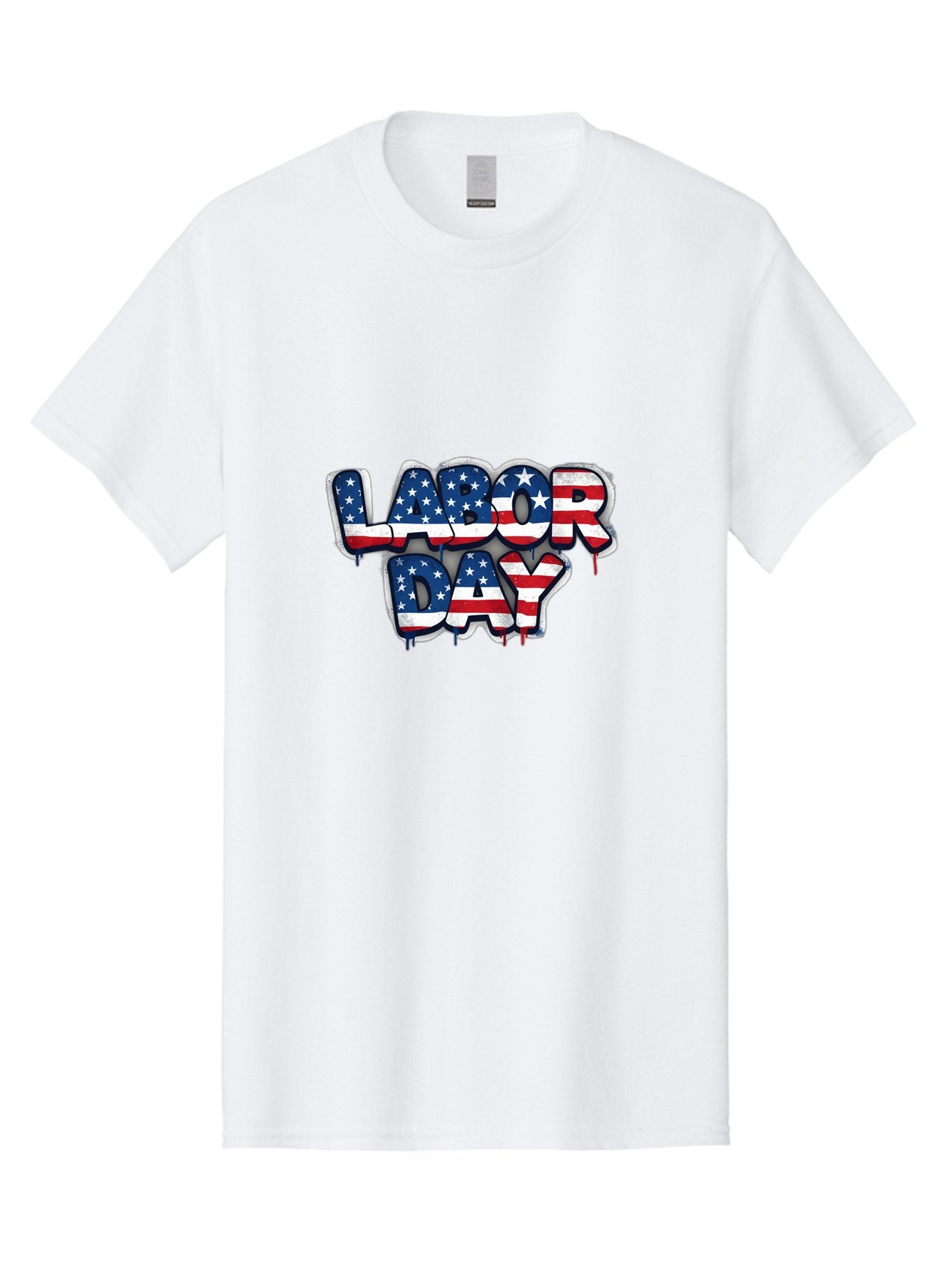 Labor-Day-2 Men'S Graphic Tee, 100% Cotton, Comfortable Casual Summer Wear, Machine Washable, Labor Day Celebration, American Flag, Patriotic Design, Graffiti Style, Red White Blue Colors, Stars And Stripes, Holiday Graphics, Bad258 13