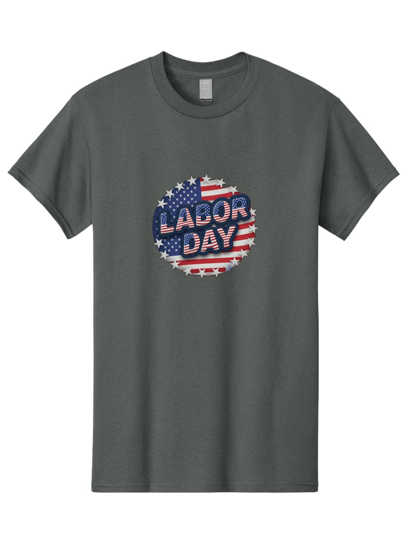 Labor-Day Men'S Graphic Tee, 100% Cotton, Comfortable Casual Summer Wear, Machine Washable, Labor Day, American Flag, Patriotic Theme, Red White And Blue, Independence Day, Usa, Stars And Stripes Bad263 5