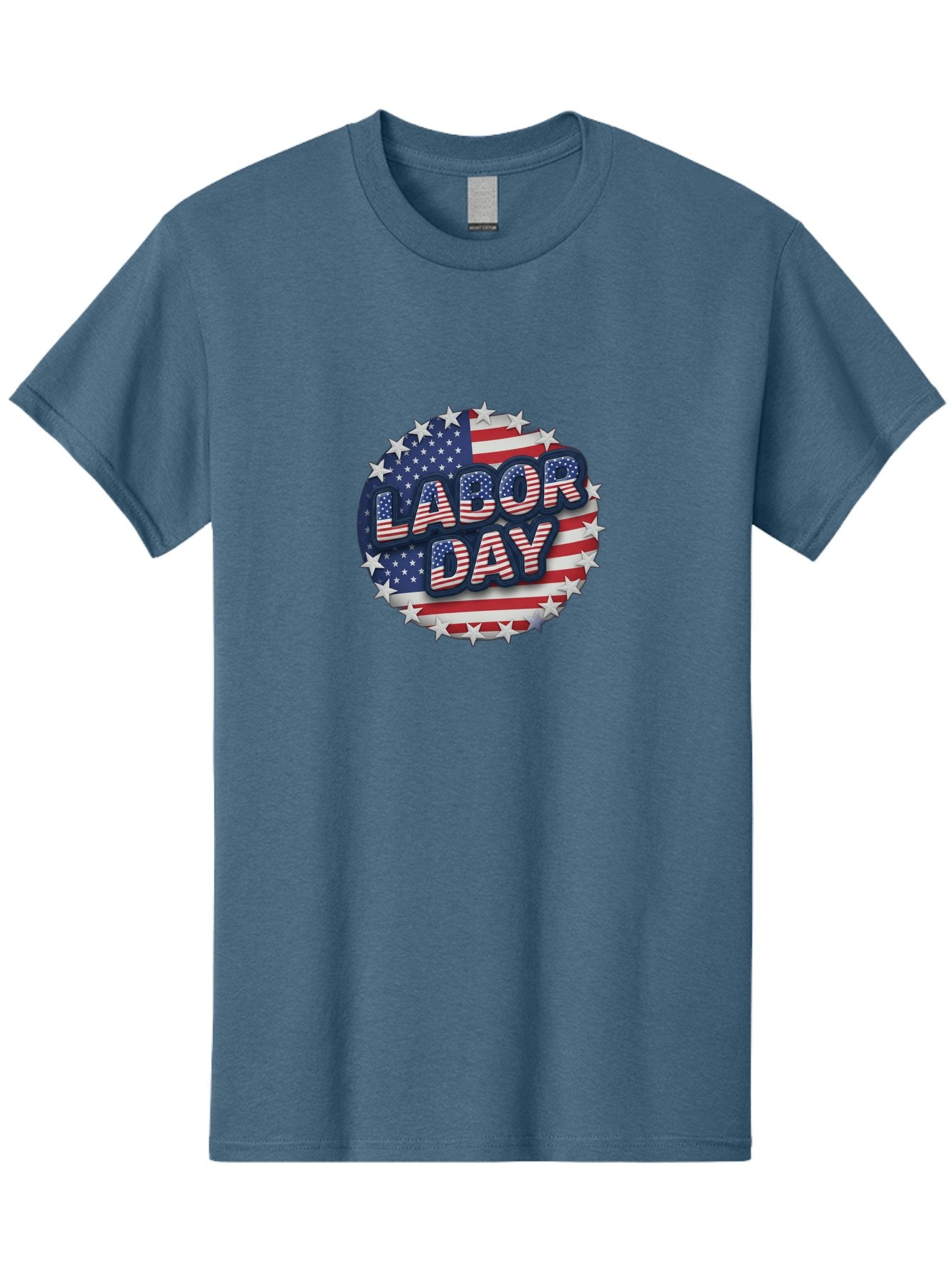 Labor-Day Men'S Graphic Tee, 100% Cotton, Comfortable Casual Summer Wear, Machine Washable, Labor Day, American Flag, Patriotic Theme, Red White And Blue, Independence Day, Usa, Stars And Stripes Bad263 7