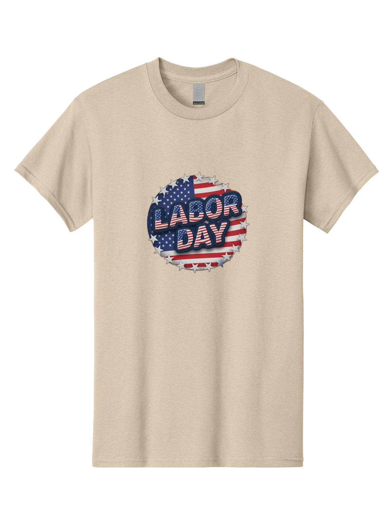 Labor-Day Men'S Graphic Tee, 100% Cotton, Comfortable Casual Summer Wear, Machine Washable, Labor Day, American Flag, Patriotic Theme, Red White And Blue, Independence Day, Usa, Stars And Stripes Bad263 3